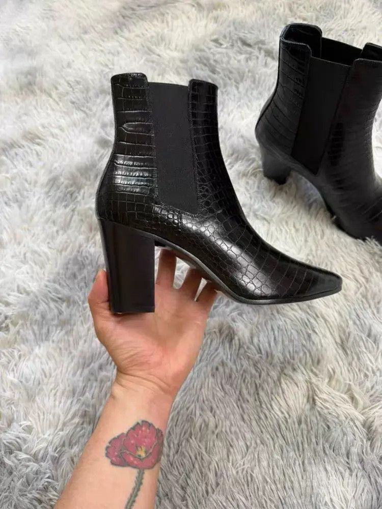 Sz 41 Celine 23AW Wiltern 90mm Crocodile Boots