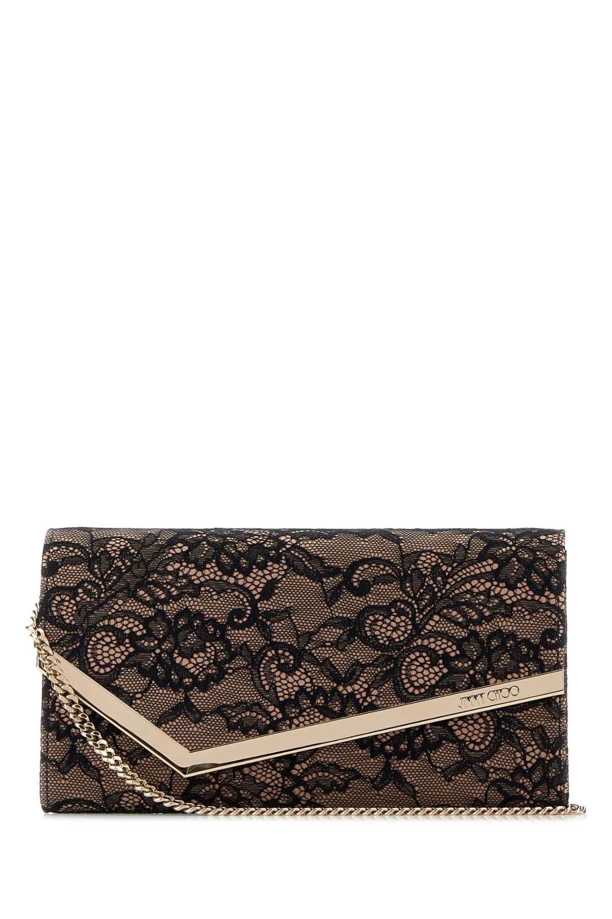 Two-Tone Lace Emmie Clutch