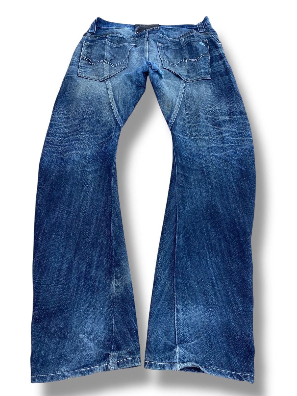 Edwin Edwin-Faded Wash Twisted Leg Style Wide Jeans Size US 32 / EU 48 - 3 Thumbnail