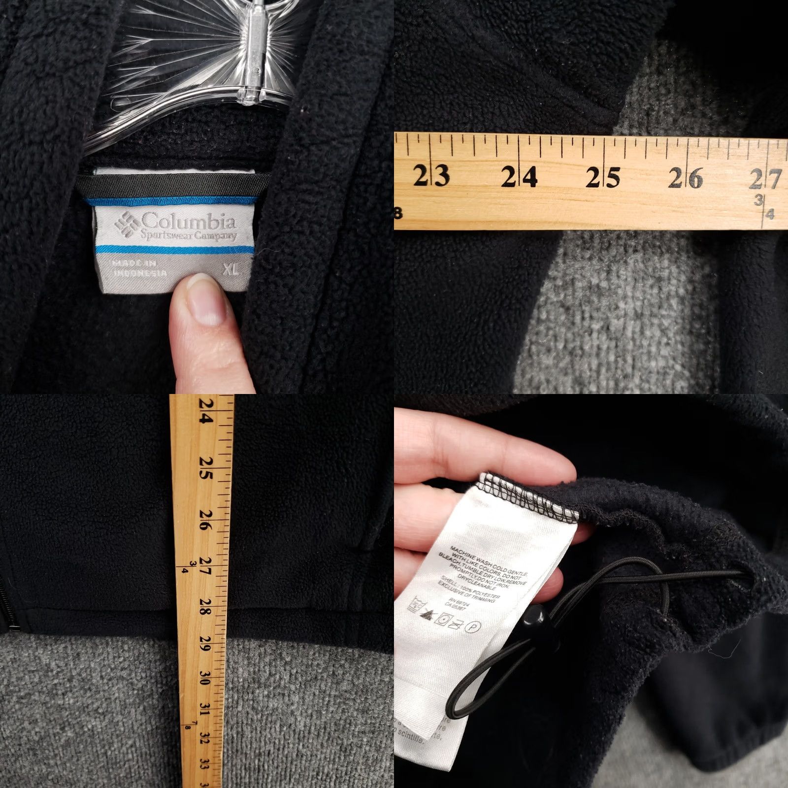Vintage Columbia Fleece Jacket Mens XL Black Full Zip Outdoor Midweight Jacket Size US XL / EU 56 / 4 - 8 Thumbnail
