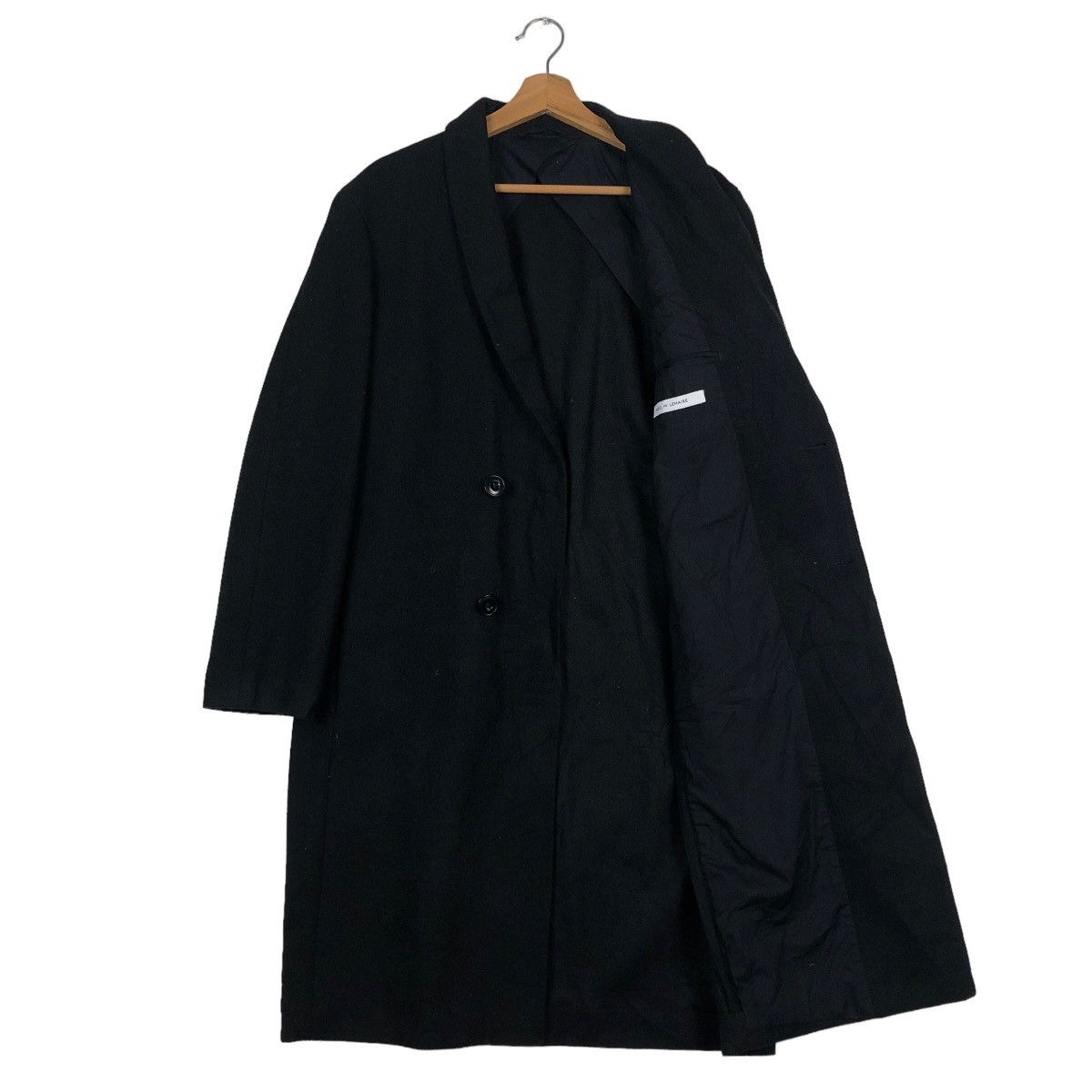 Lemaire 🔥Rich Black Long Fly Jacket Double Breast Uniqlo Lemaire Size US S / EU 44-46 / 1 - 11 Thumbnail