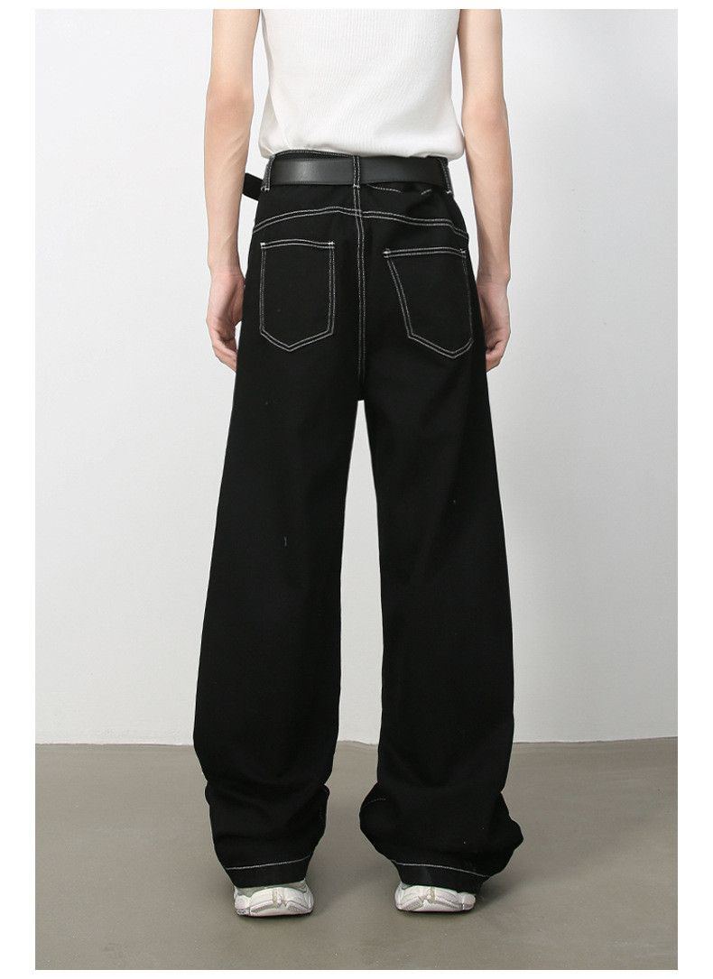 Japanese Brand American high street retro stitched wide-leg jeans Size US 32 / EU 48 - 5 Thumbnail