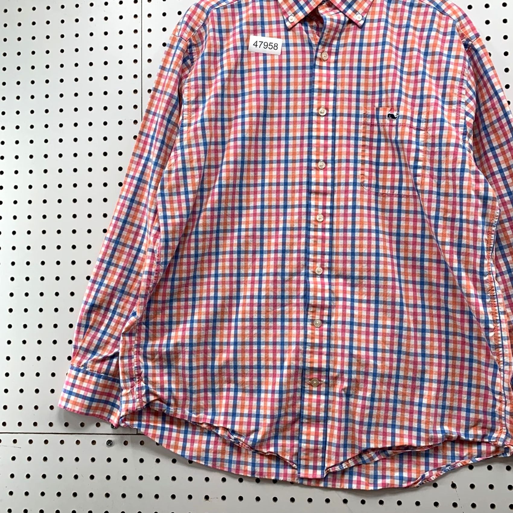 Vineyard Vines Vineyard Vines Button Shirt Mens Large Pink Check Classic Fit Tucker Preppy Size US L / EU 52-54 / 3 - 5 Thumbnail