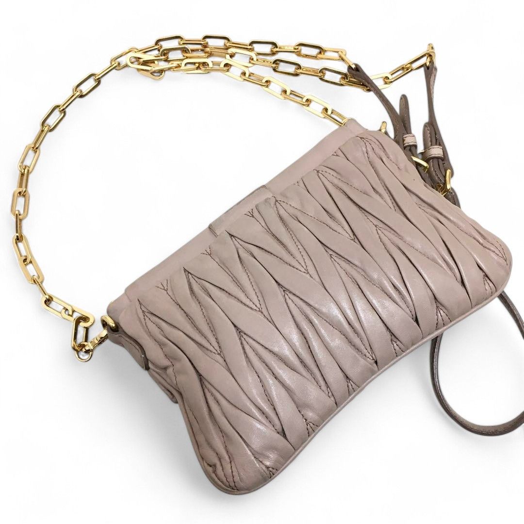 Miu Miu Miu Miu - Rinka Matelasse Gold Chain Vintage Shoulder Bag Size ONE SIZE - 6 Thumbnail