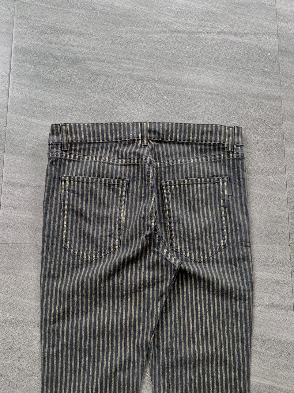 Saint Laurent Paris FREE TAX! Gold Striped Skinny Denim Jeans Size US 32 / EU 48 - 4 Thumbnail