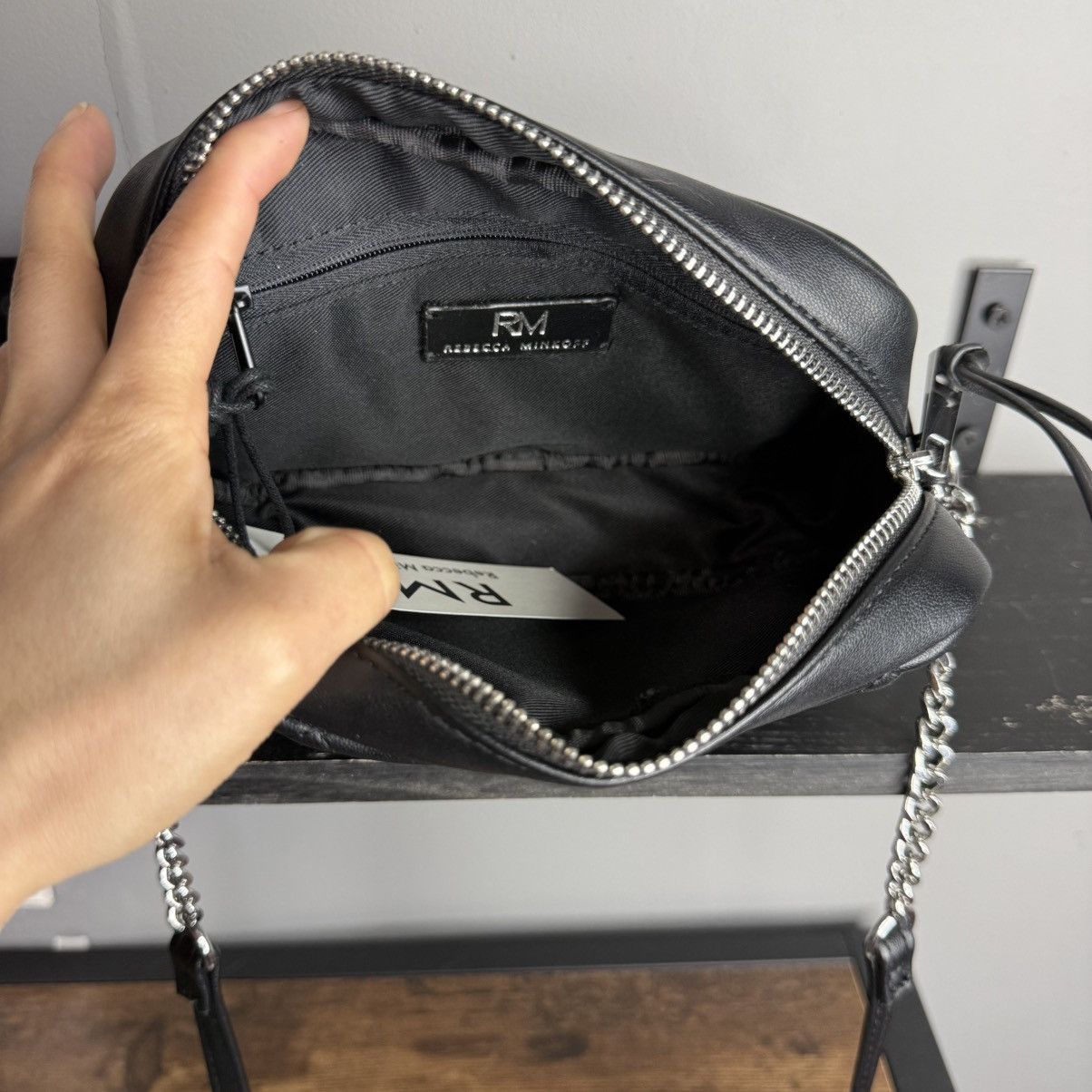 Rebecca Minkoff Rebecca Minkoff Black Quilted Studded Crossbody Bag Purse Size ONE SIZE - 5 Thumbnail