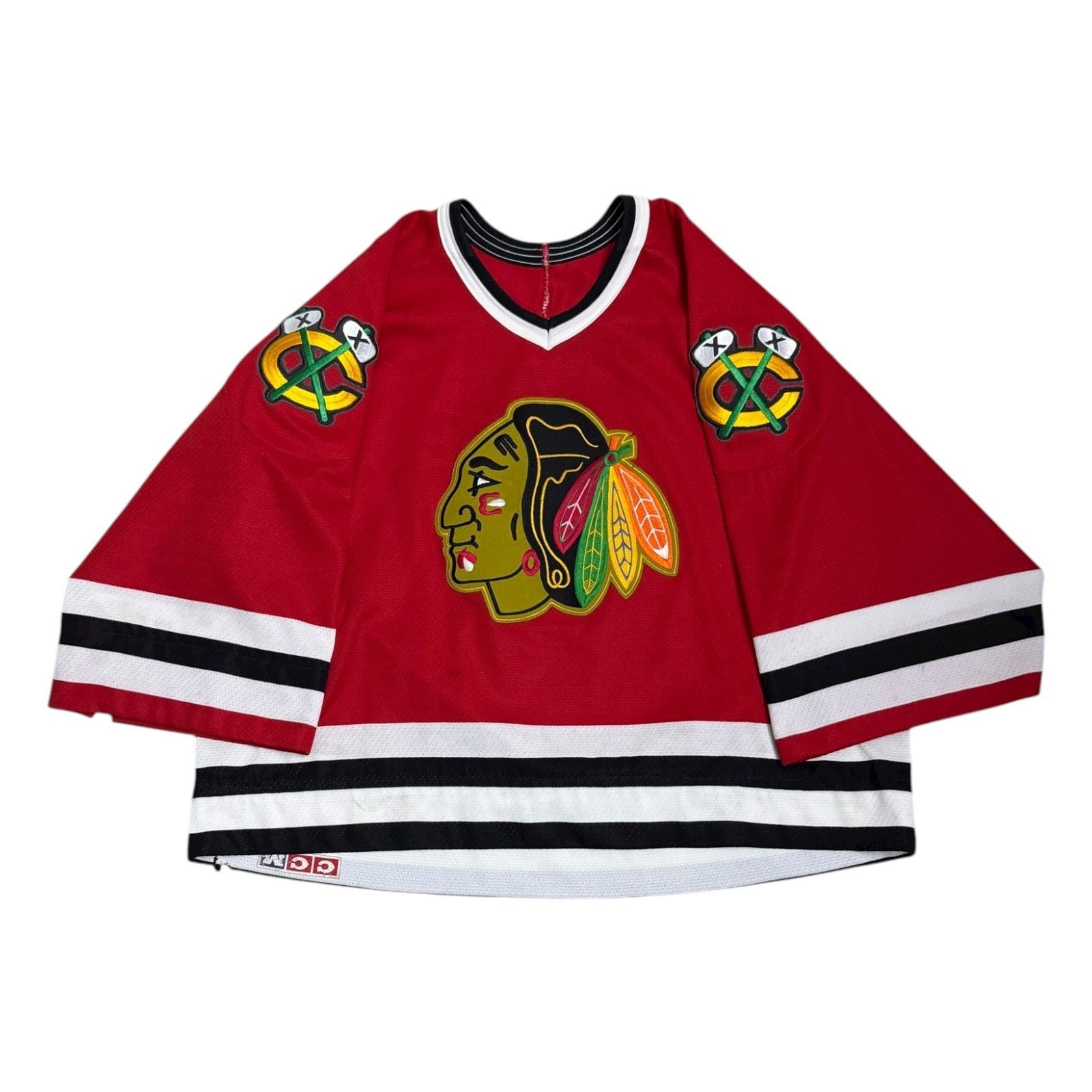 NHL CHICAGO BLACKHAWKS Short Sleeve CROPPED Vintage Jersey XL Size XL / US 12-14 / IT 48-50 - 1 Thumbnail