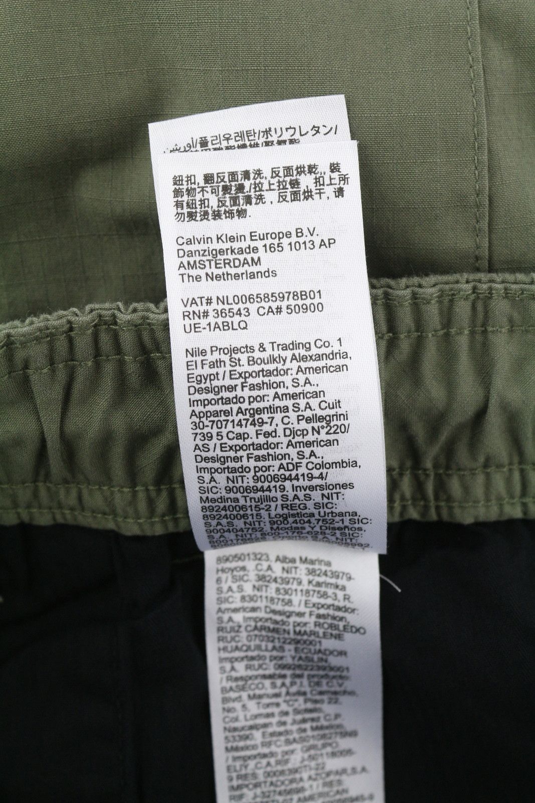 Calvin Klein ESSENTIAL REGULAR L Green Cargo Waist Logo Trousers 85163 Size US 36 / EU 52 - 10 Thumbnail
