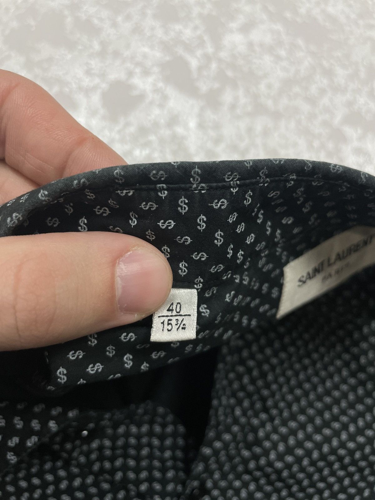 Rare Hedi Slimane Saint Lauren Paris Dollar Sign Dot Shirt