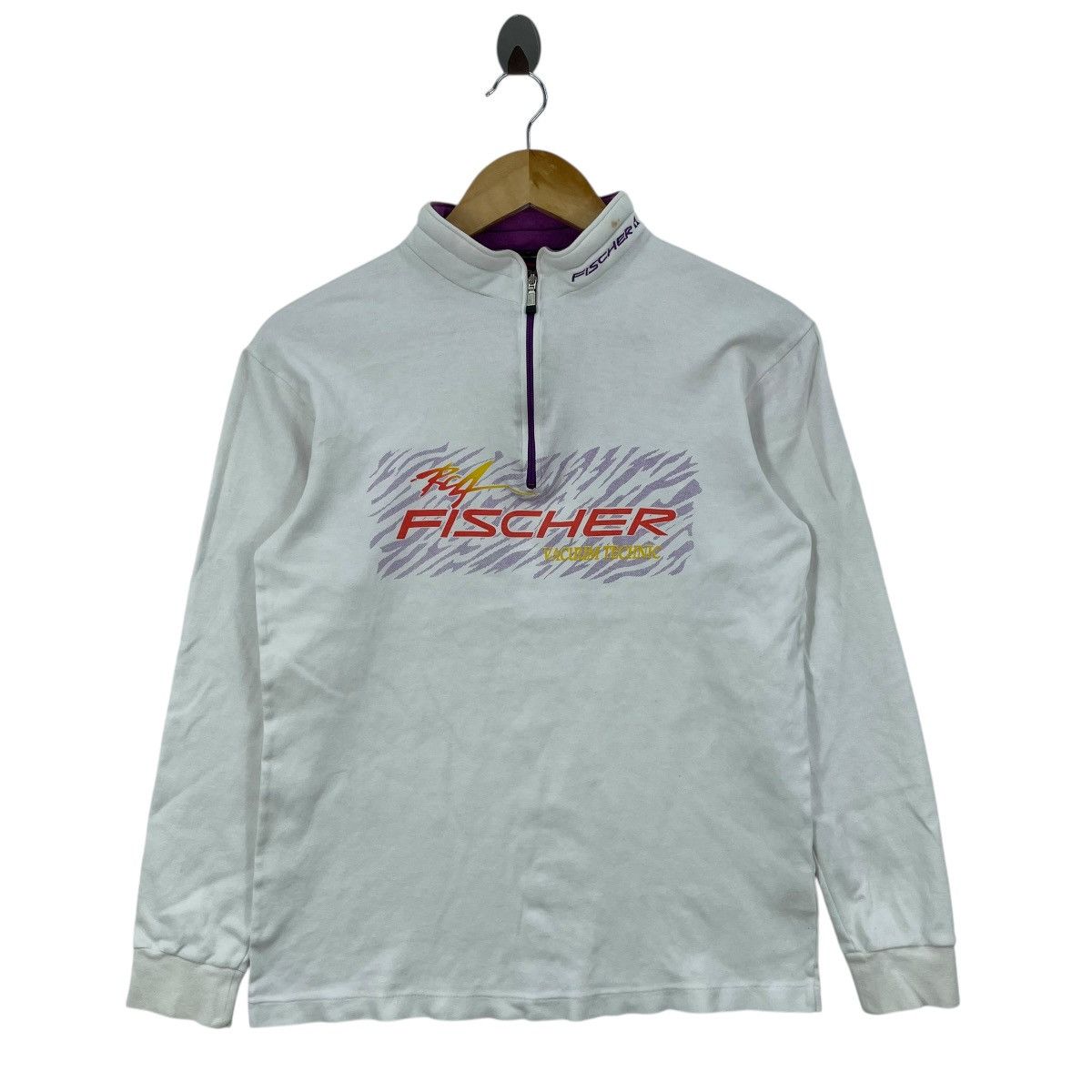 Vintage Vintage Fischer Ski Half Zip Long Sleeve Shirt Size US M / EU 48-50 / 2 - 2 Thumbnail