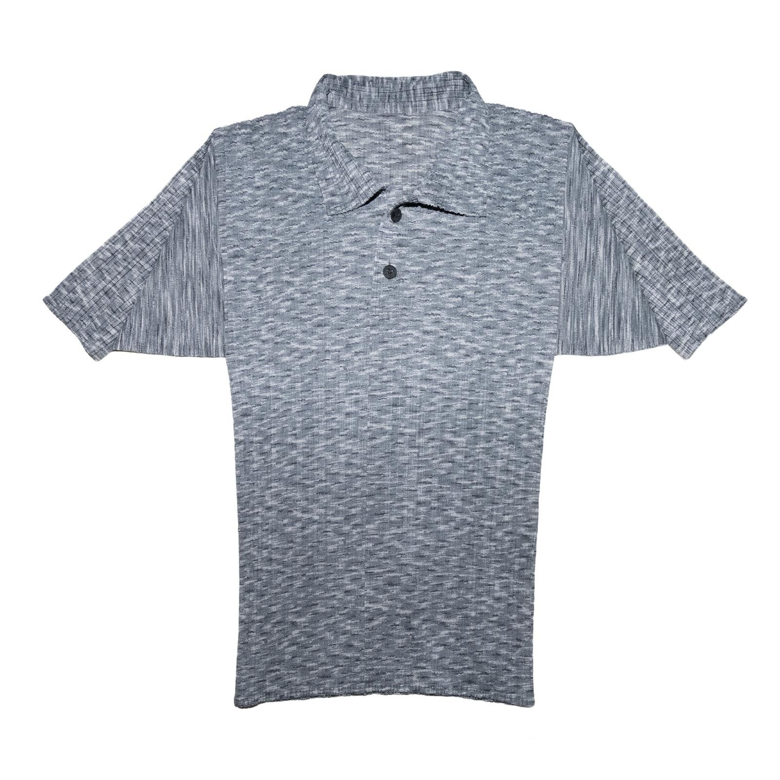 Issey Miyake × Pleats Please Issey Miyake Issey Miyake Pleats Please SS1990 Gray Pleated Polo Size M / US 6-8 / IT 42-44 - 1 Thumbnail