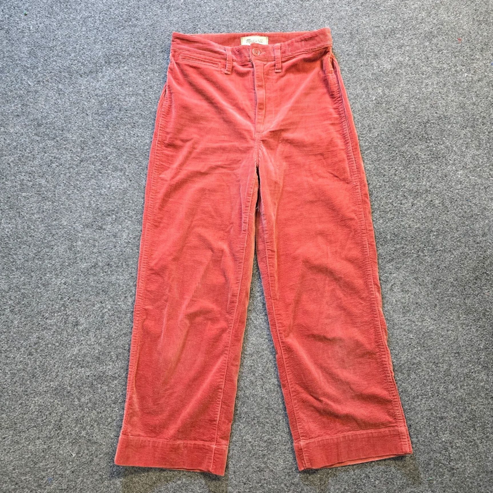 Madewell Madewell Pants Womens Size 25 Orange Corduroy Slim Emett Wide-Leg Crop Casual Size 42" / US 20 - 2 Thumbnail