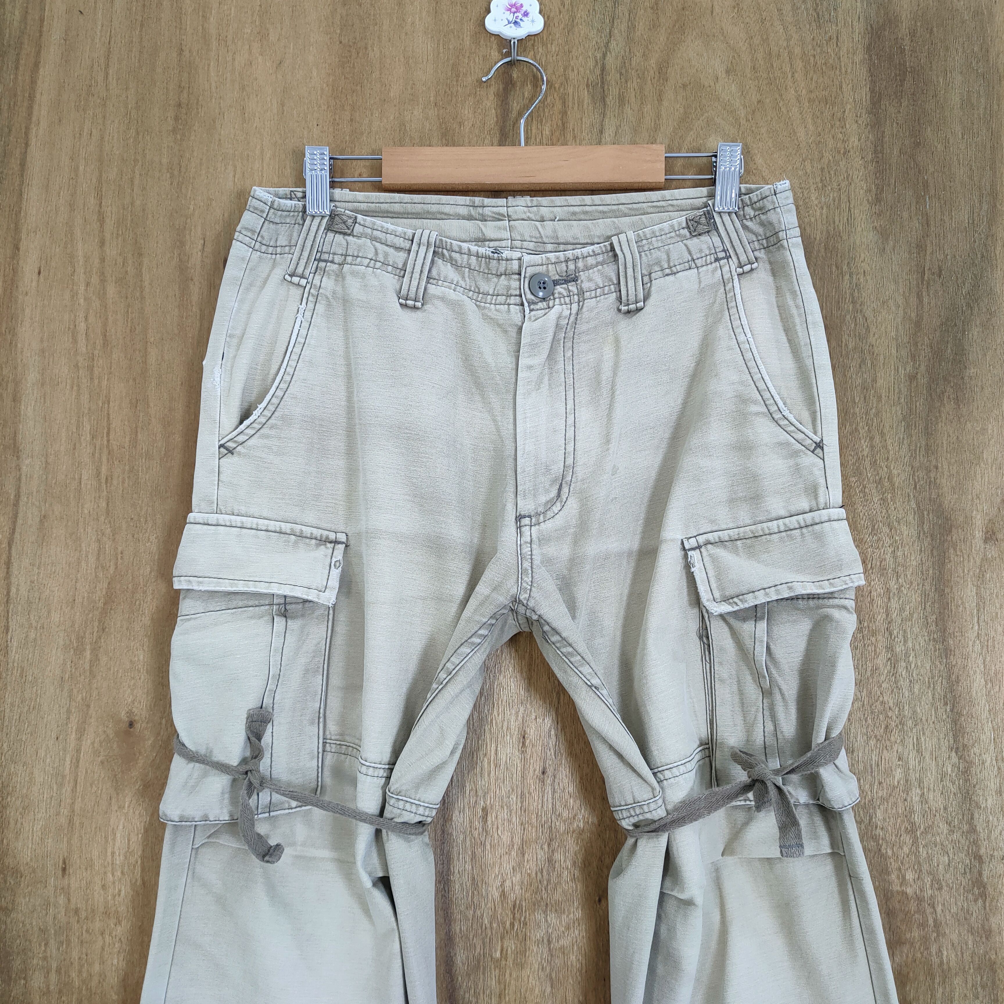 Japanese Brand VINTAGE JAPANESE FADED BONDAGE CARGO PANTS Size US 30 / EU 46 - 2 Thumbnail