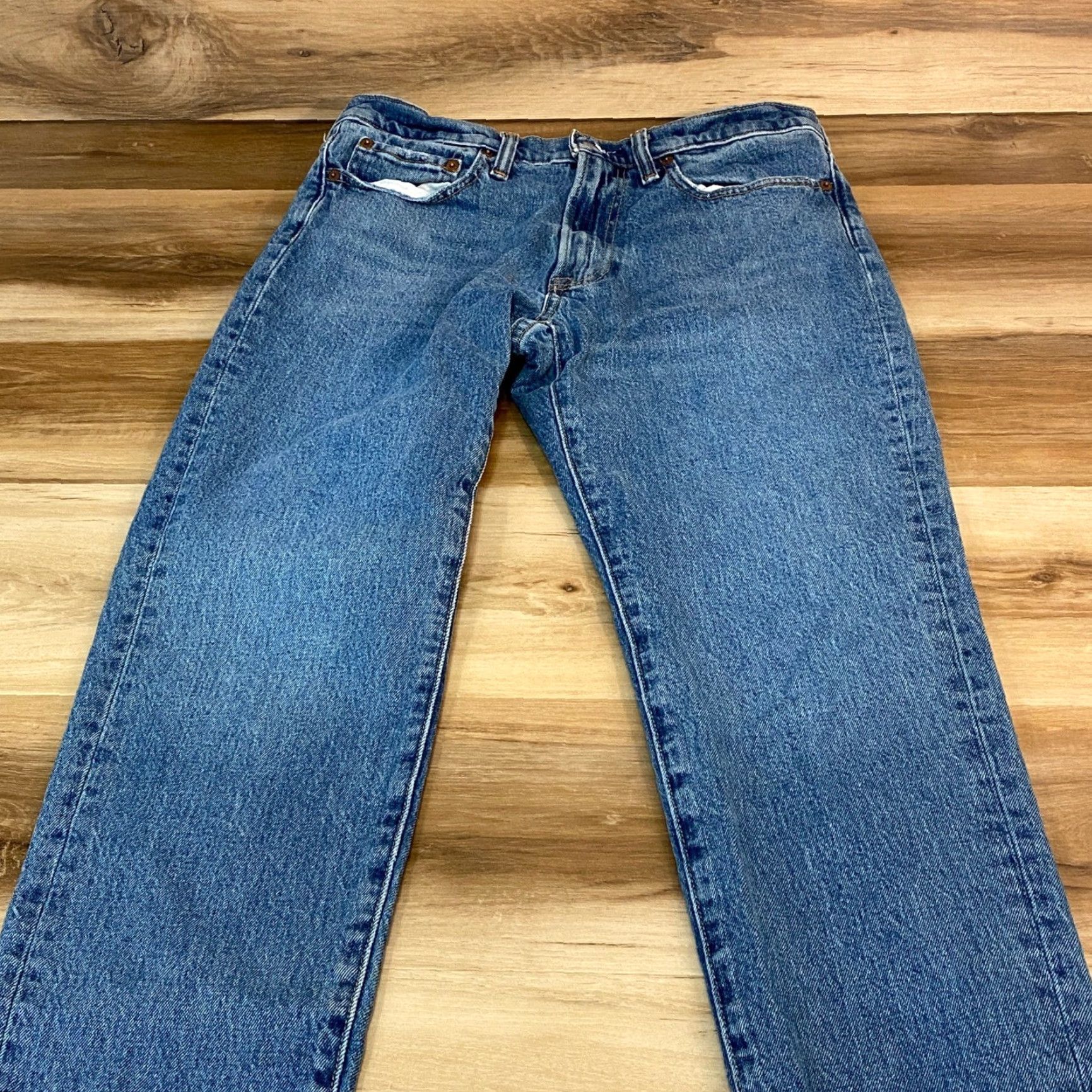 Abercrombie & Fitch Abercrombie & Fitch Jeans Slim Fit Mens 31x32 Medium Wash Denim Five-Pocket Stretch Vintage-Style Casual Size US 31 - 7 Thumbnail