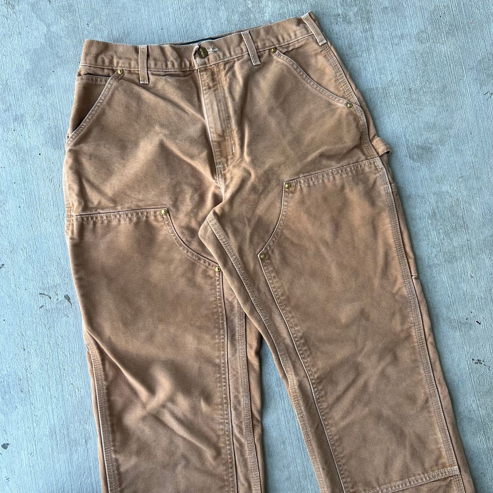 Carhartt brown double knee work wear carpenter pants