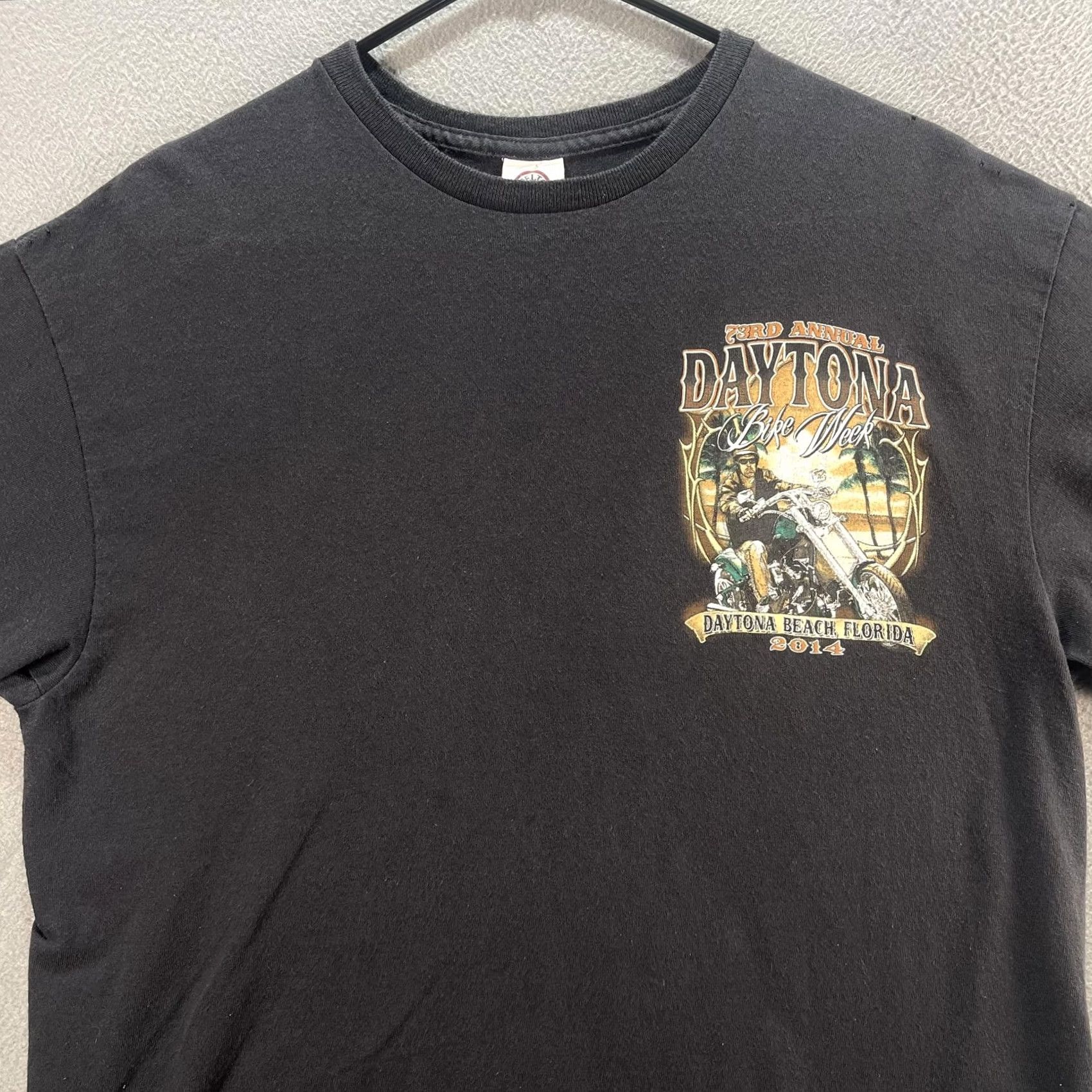 Vintage VINTAGE Daytona Bike Week Shirt Daytona Beach Florida Graphic Tee Mens Large Black 2014 Size US L / EU 52-54 / 3 - 2 Thumbnail