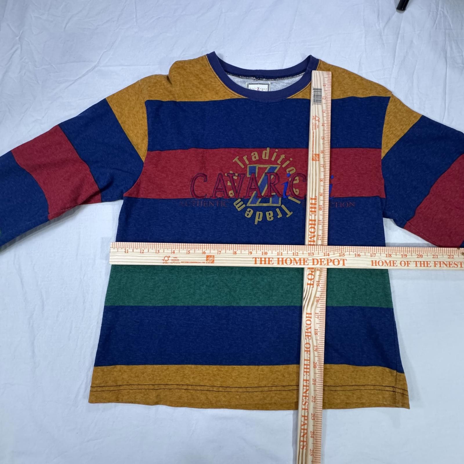 Designer Vintage 90s Z. Cavaricci Small Multi Stripe Embroidered Size S / US 4 / IT 40 - 8 Thumbnail