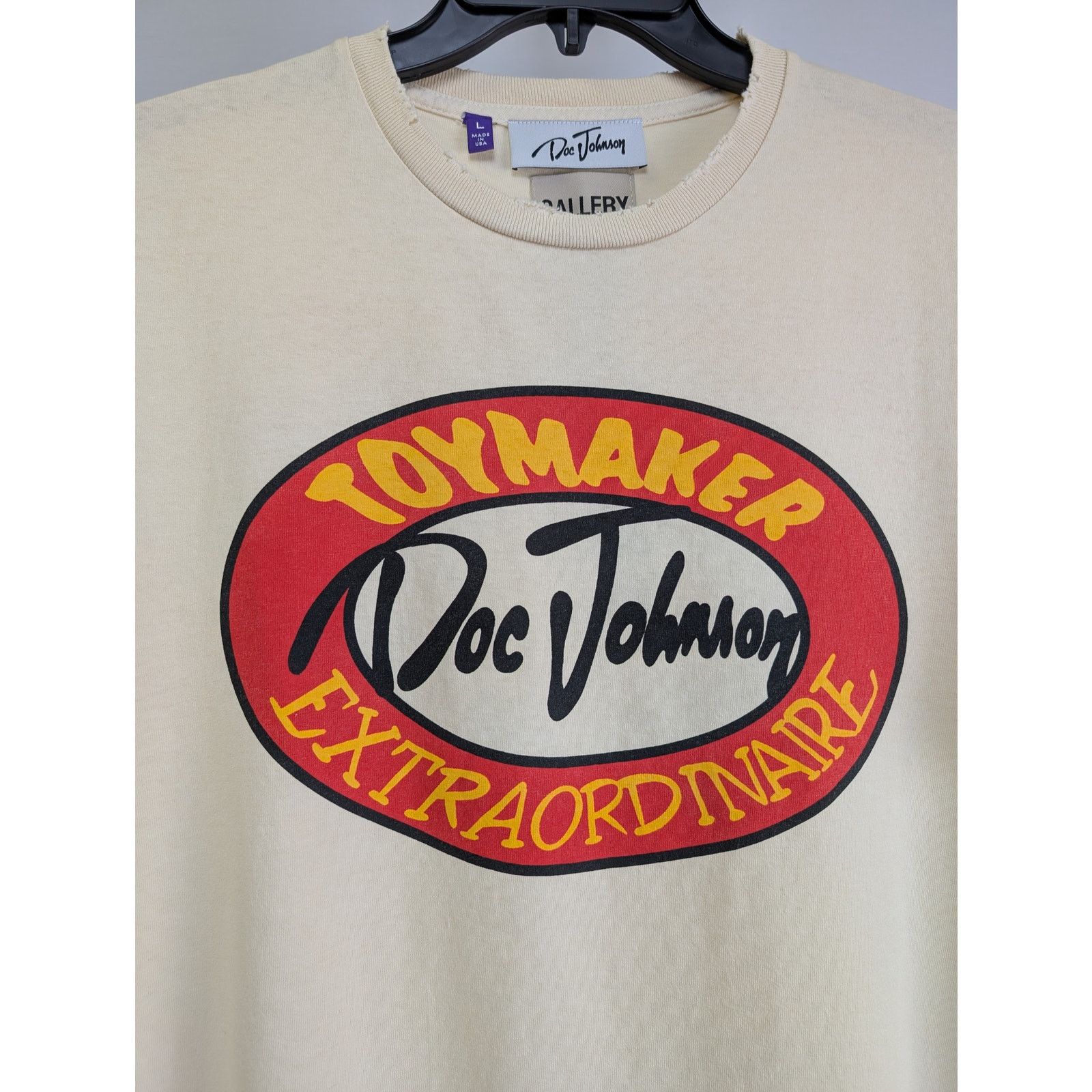 Gallery Dept. o1rshd1 Toy Maker Doc Johnson Print T-Shirt in Beige Size US XS / EU 42 / 0 - 6 Thumbnail