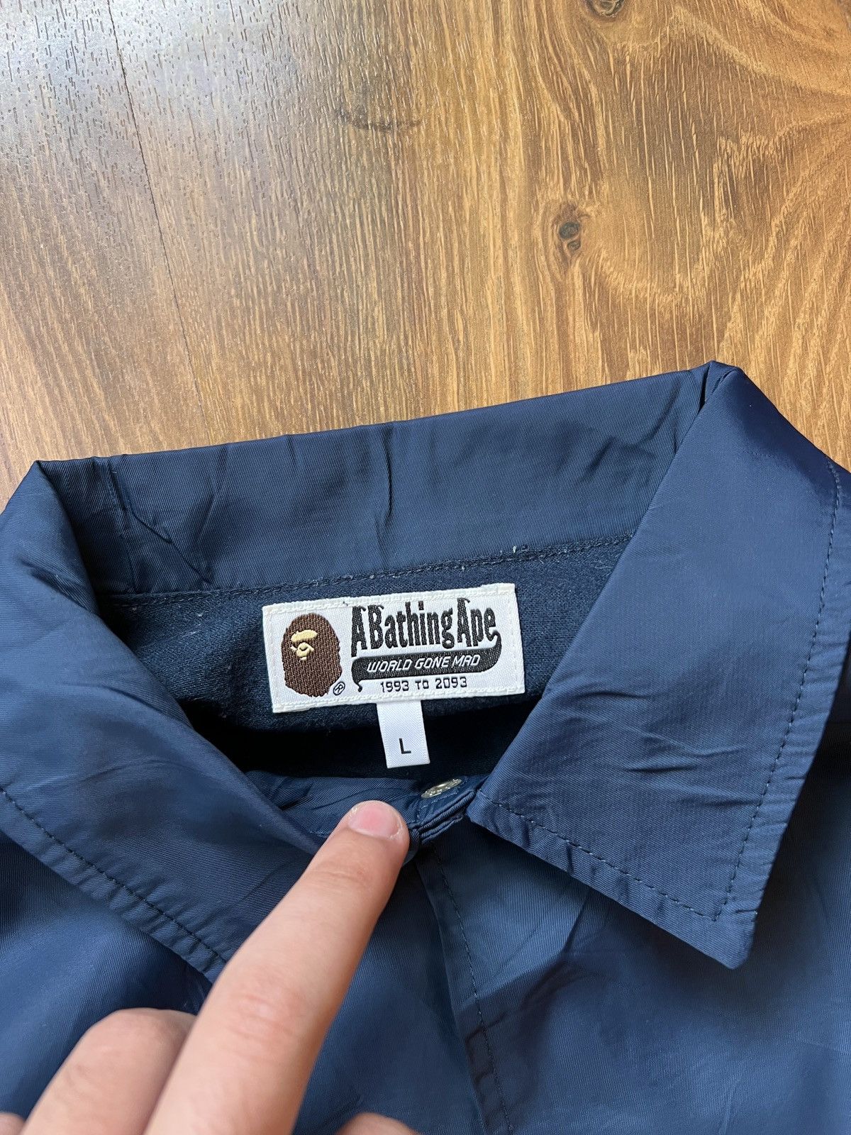 Bape Rare Bape Coach Jacket (Navy) Size US L / EU 52-54 / 3 - 11 Thumbnail
