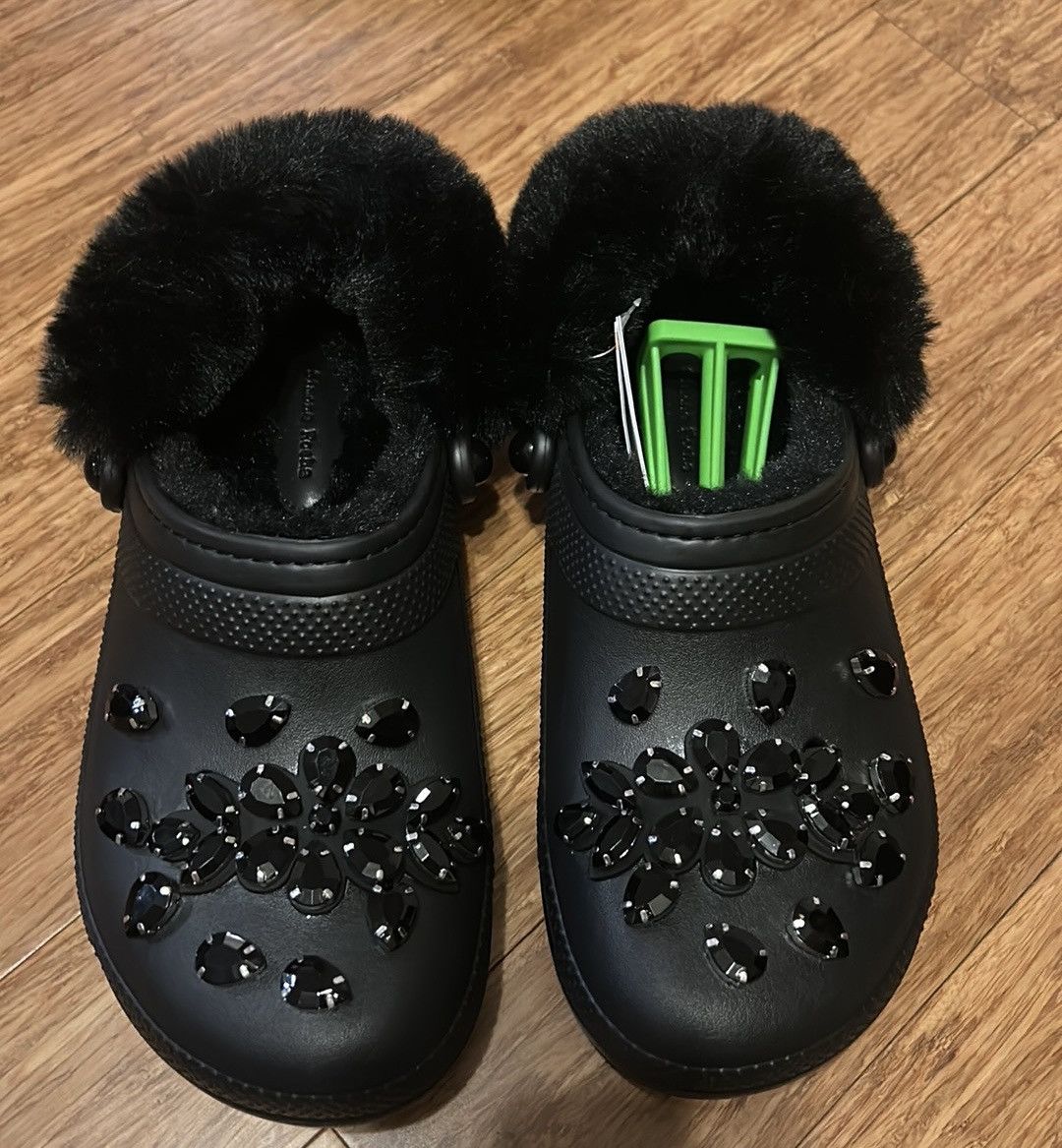 Crocs × Simone Rocha Crocs X Simone Rocha Classic Faux Fur Lined Clog Black Size US 11 / IT 41 - 2 Thumbnail