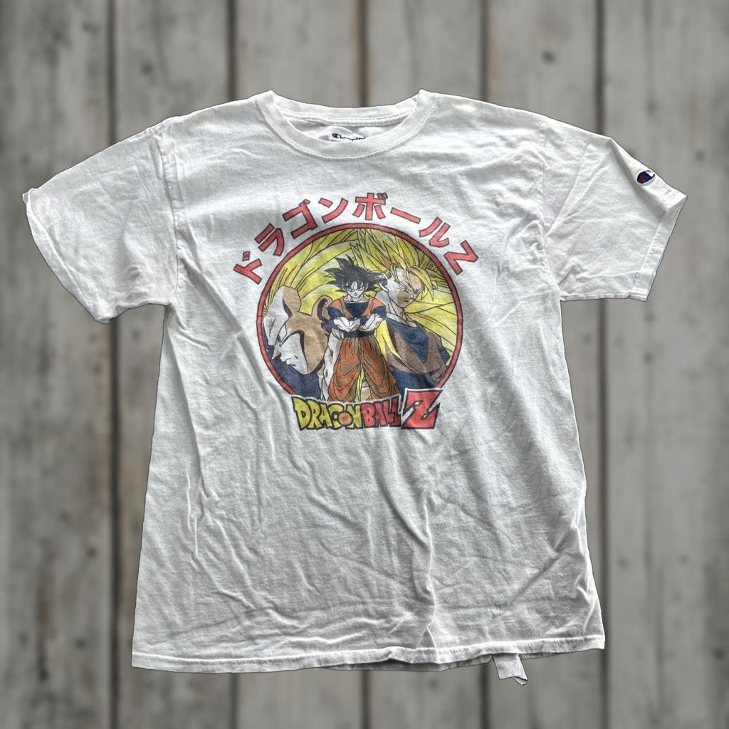 Champion Champion Dragon Ball Z Goku Graphic T-Shirt Mens Medium White Anime Tee Size US M / EU 48-50 / 2 - 1 Thumbnail