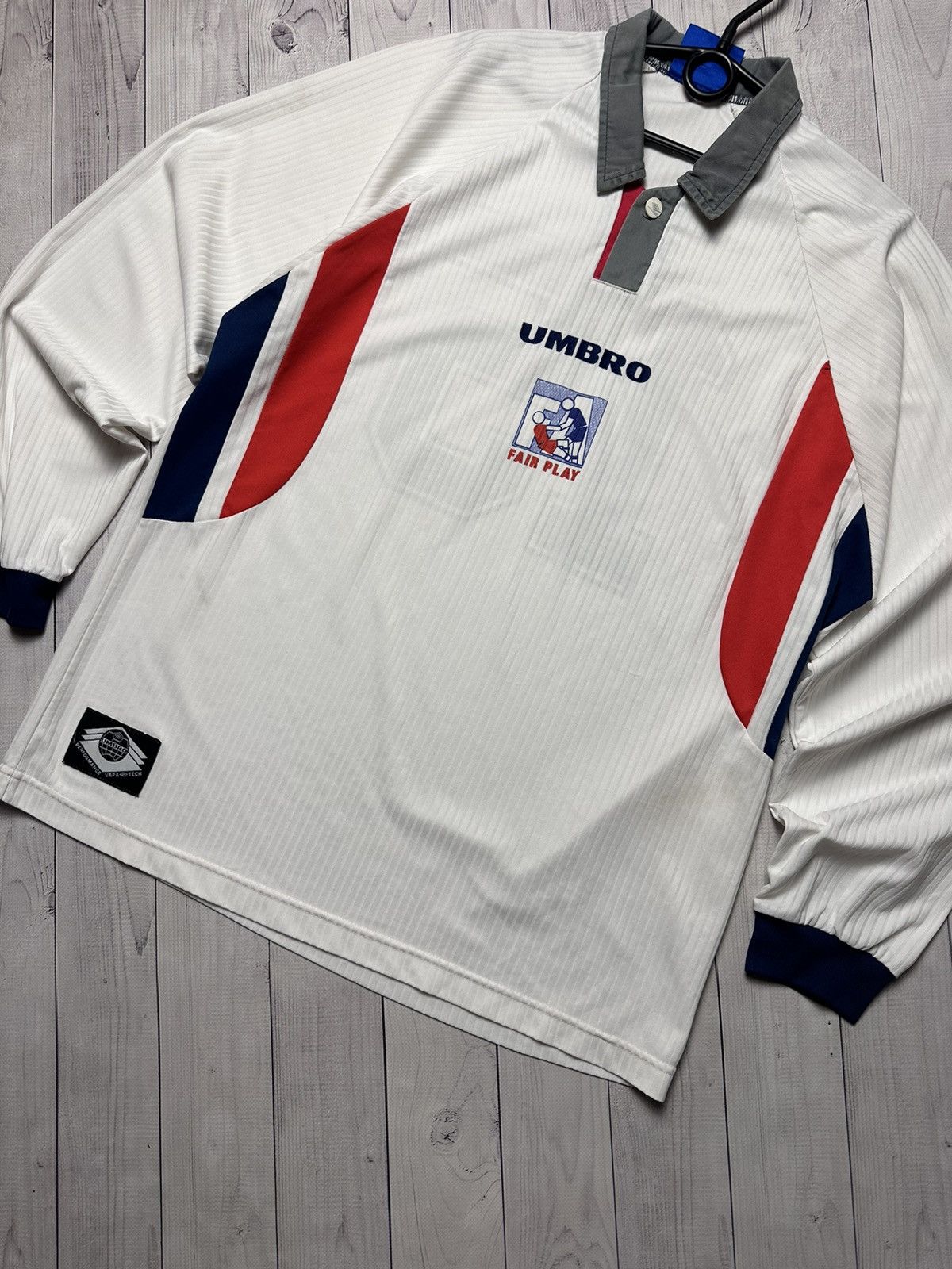 Umbro × Vintage Vintage England soccer jersey Umbro Fair play 15 long sleeve Size US XL / EU 56 / 4 - 2 Thumbnail