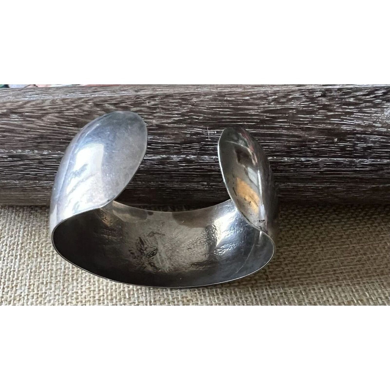 Other Cuff Etched Wide Silver Tone Adjustable Bracelet Size ONE SIZE - 5 Thumbnail