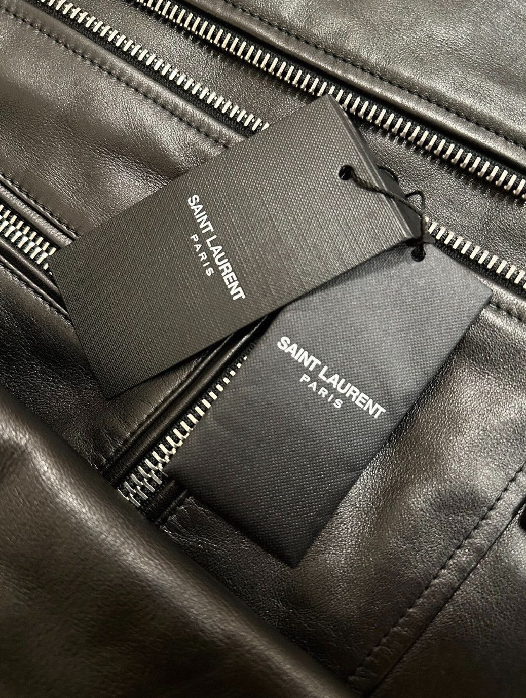 Saint Laurent Paris Saint Laurent Paris Saint Laurent Black Biker Jacket with Size US M / EU 48-50 / 2 - 4 Thumbnail