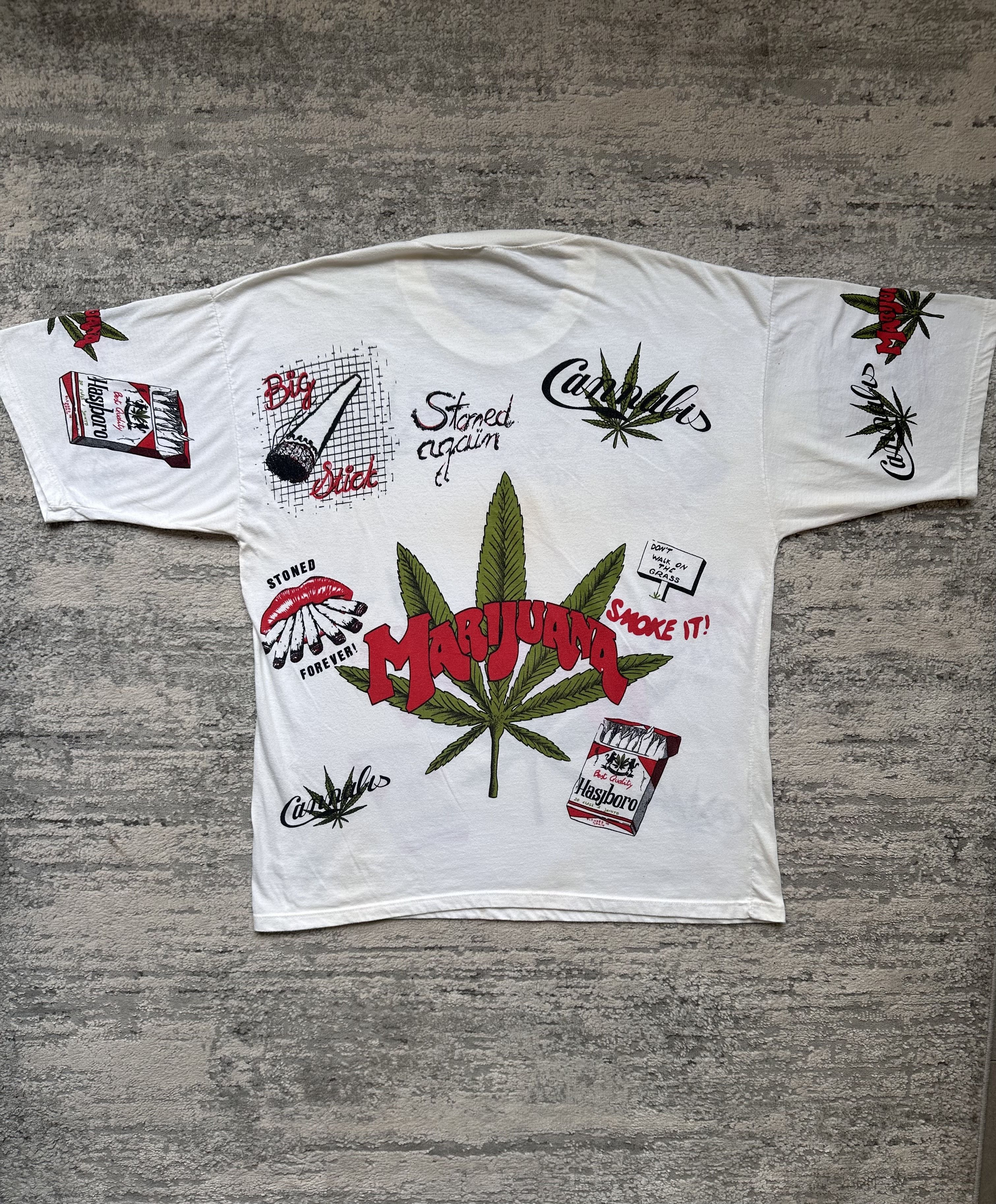 Vintage Vintage Cannabis Culture Graphic Oversize Streetwear T-Shirt Size US XL / EU 56 / 4 - 9 Thumbnail