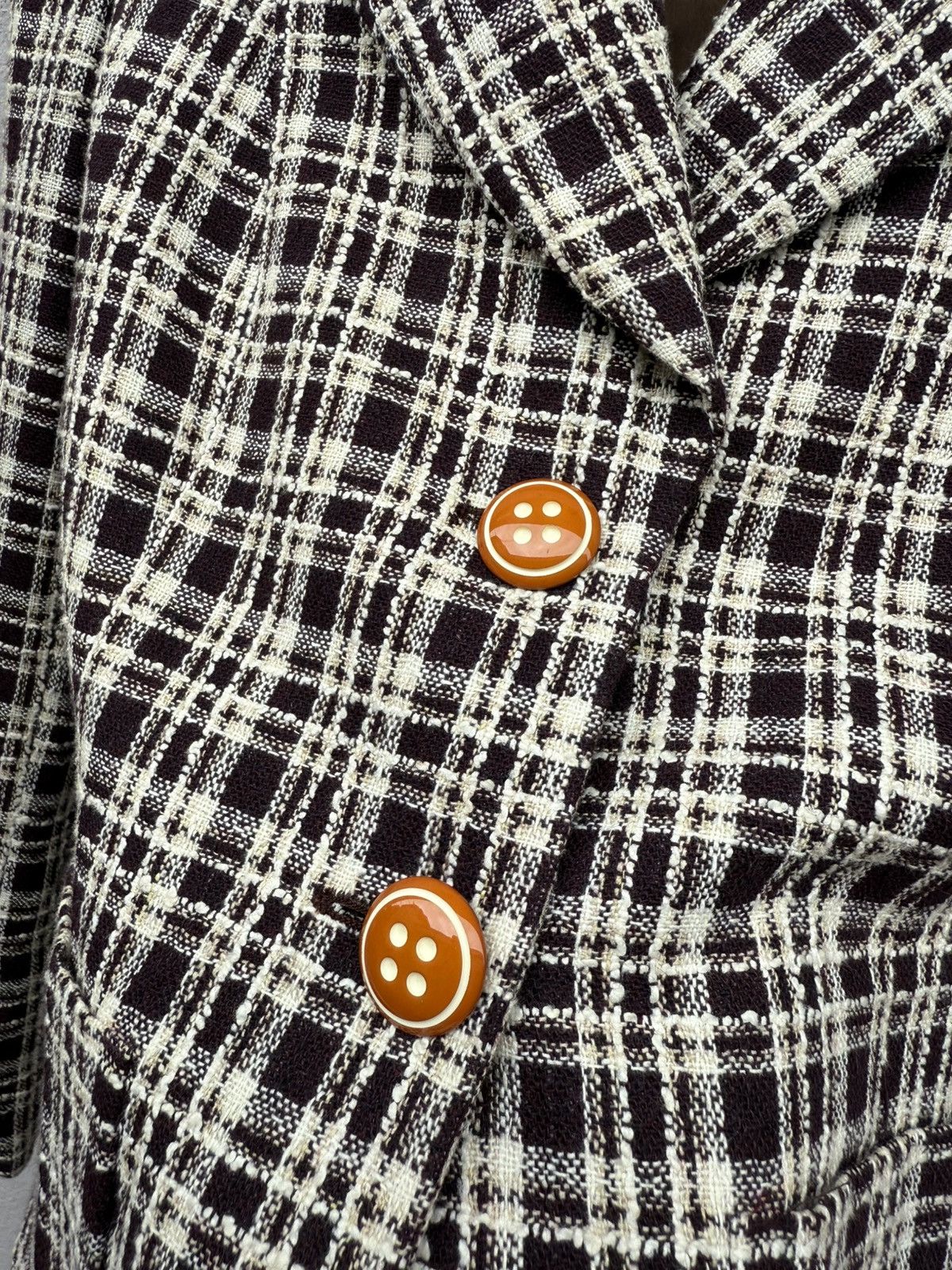Valentino VALENTINO Double Collar Tweed Dice 🎲 Button Blazer Jacket Size M / US 6-8 / IT 42-44 - 5 Thumbnail