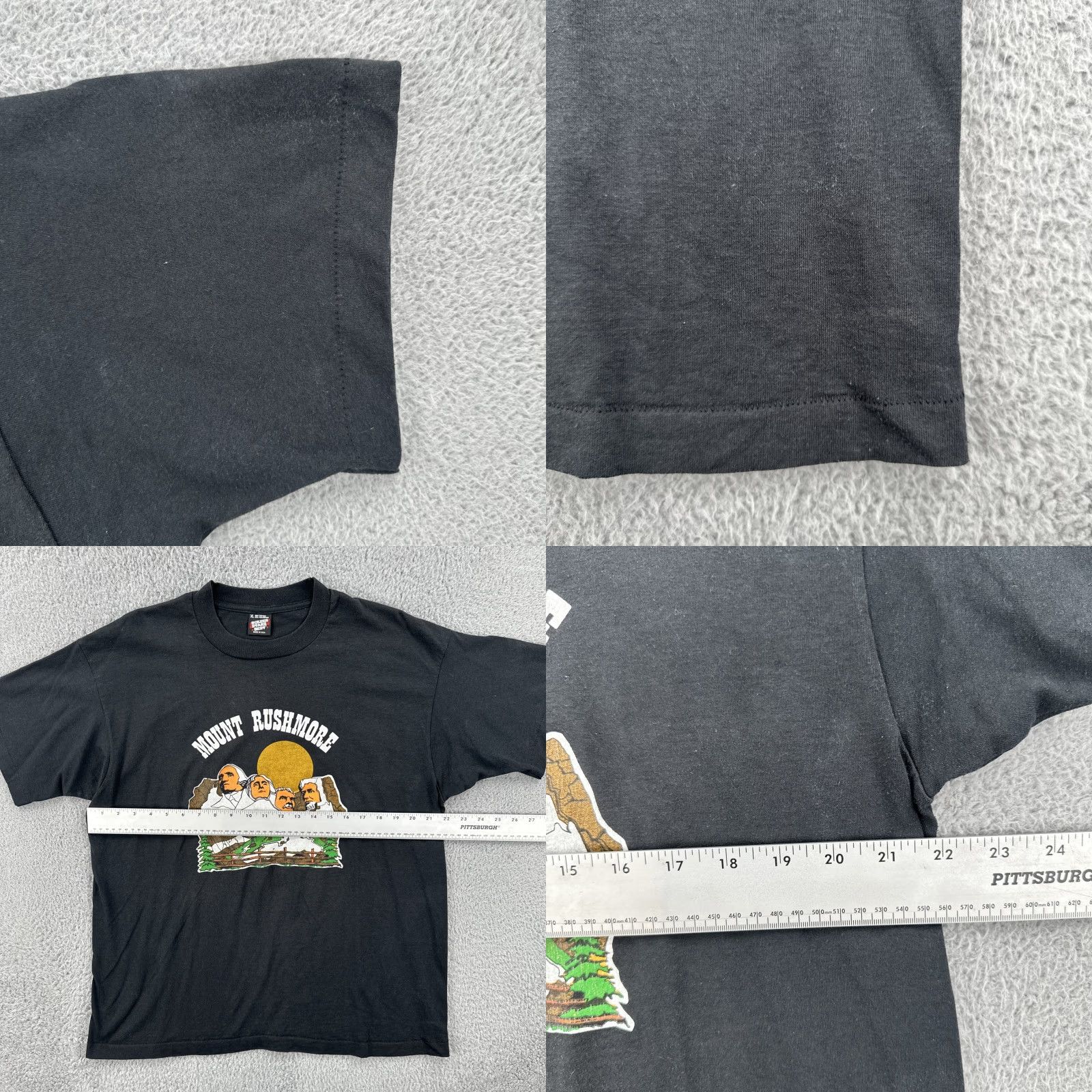 Vintage VINTAGE Screen Stars Best XL Black Single Stitch Shirt USA Mount Rushmore 79 Shirt Mens XL Black 70s USA Shirt Size US XL / EU 56 / 4 - 8 Thumbnail