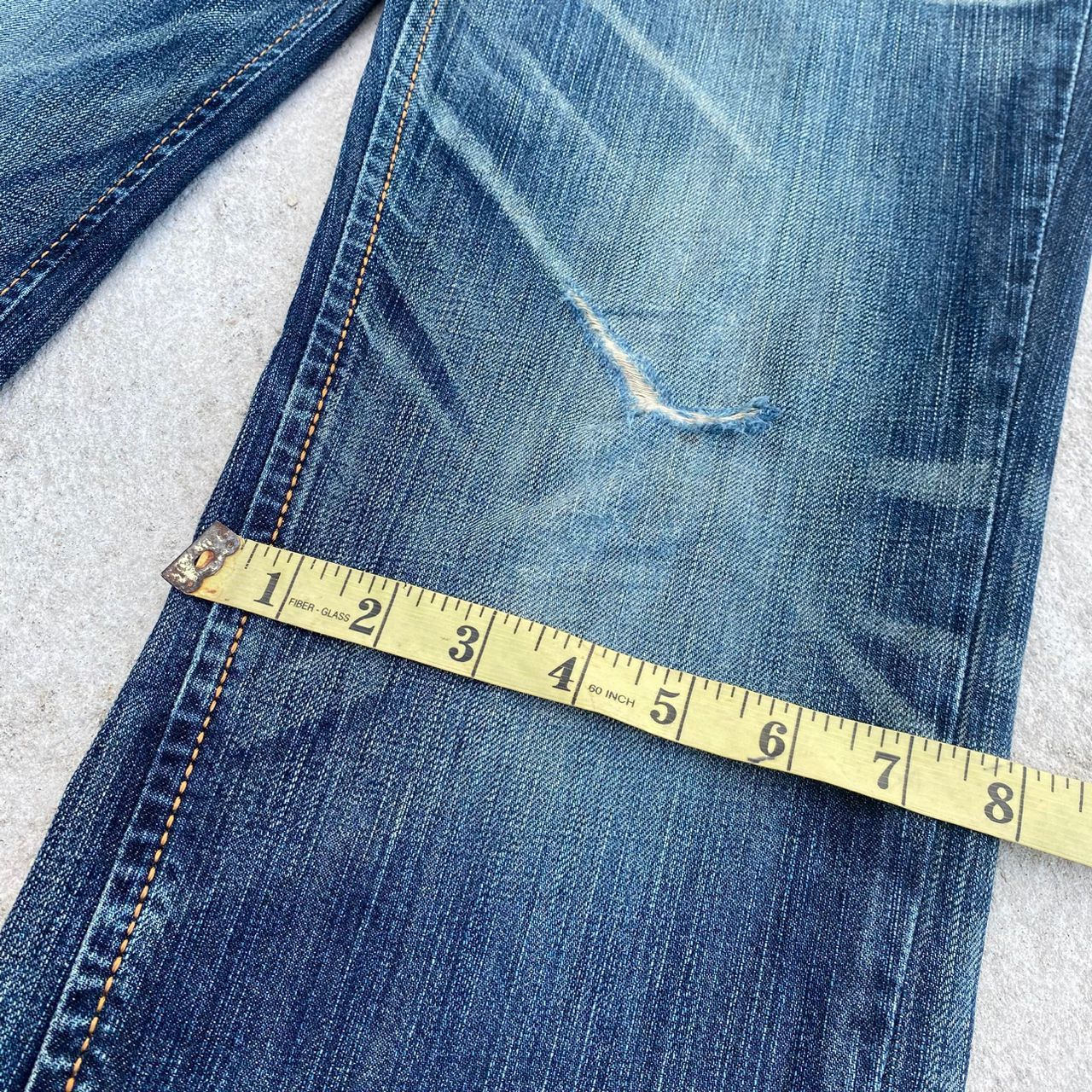 If Six Was Nine Flare Vintage Edwin Flared Distressed Denim Size US 30 / EU 46 - 6 Thumbnail