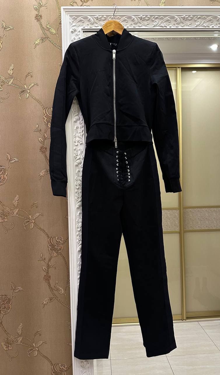 Ben Taverniti Unravel Project Ben Taverniti Unravel Project Jumpsuit Lace Up Black Size S Size 28" / US 6 / IT 42 - 1 Thumbnail