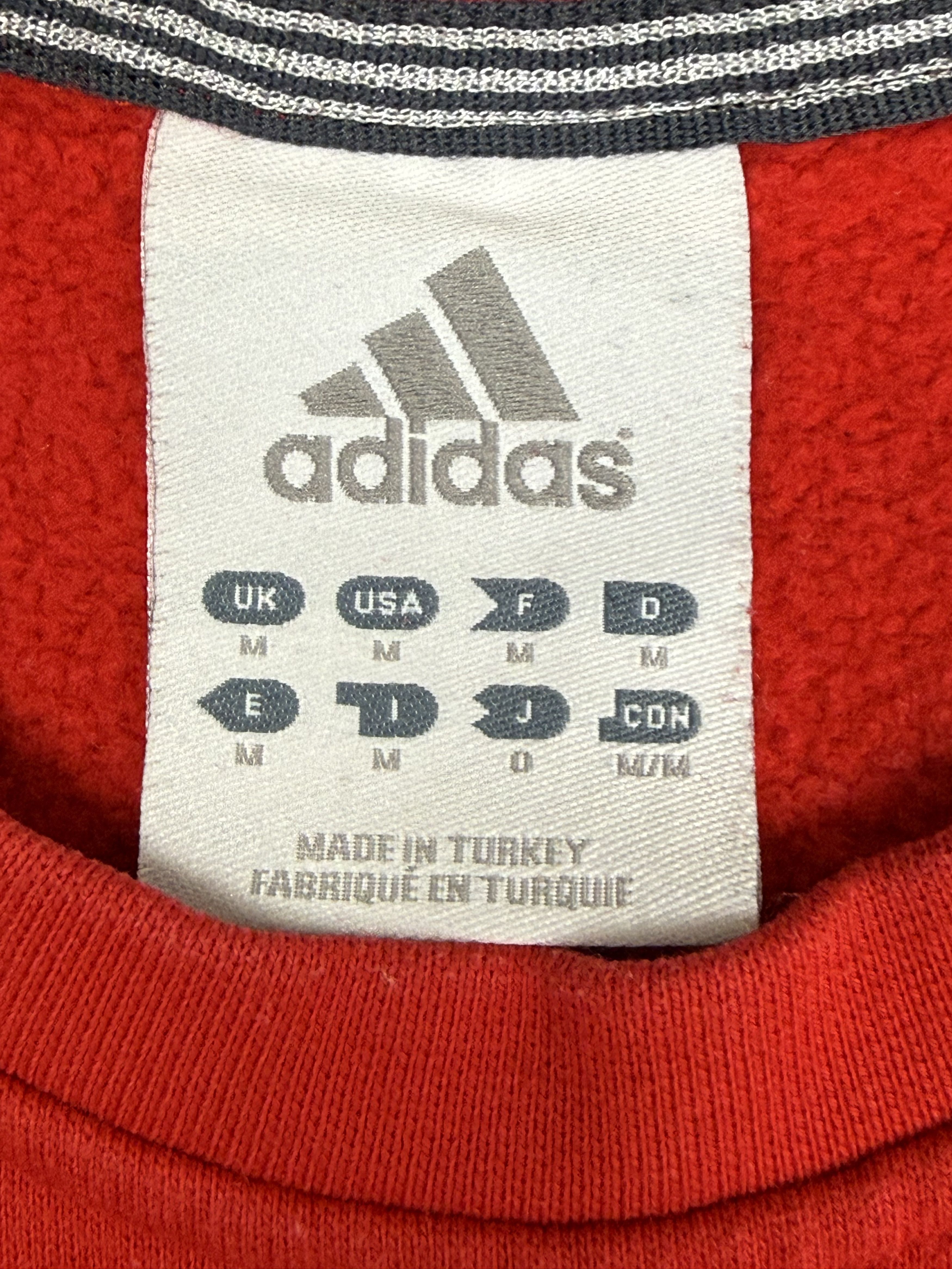Adidas Vintage Adidas Big Logo Sweatshirt Red Size M Size US M / EU 48-50 / 2 - 5 Thumbnail