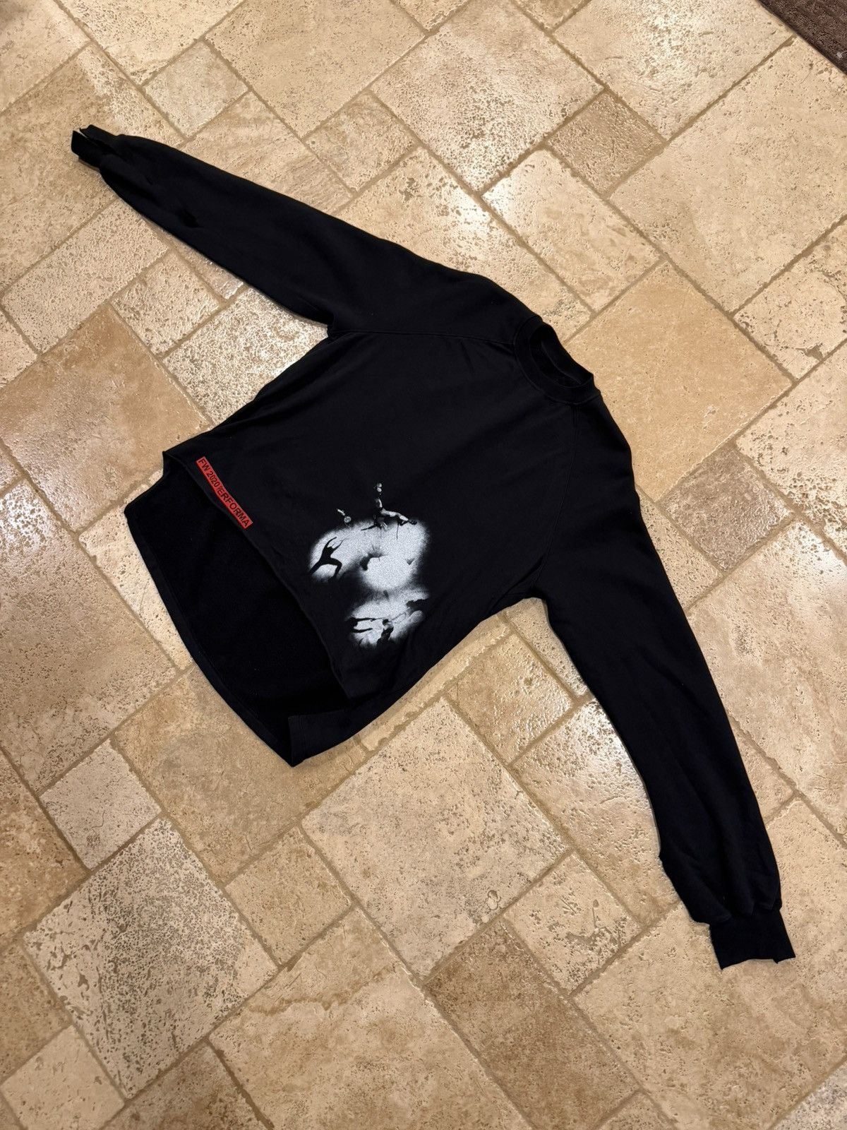 Rick Owens Drkshdw Rick Owens Drkshdw FW20 Performa Cuff Slit Black Sweatshirt Size US L / EU 52-54 / 3 - 4 Thumbnail
