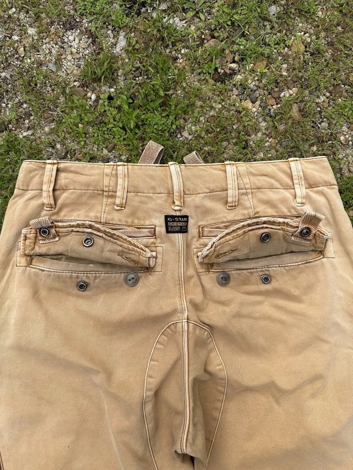 G-Star VINTAGE G-STAR RAW DENIM PARACHUTE BONDAGE FADED CARGO PANTS Size US 31 - 11 Thumbnail