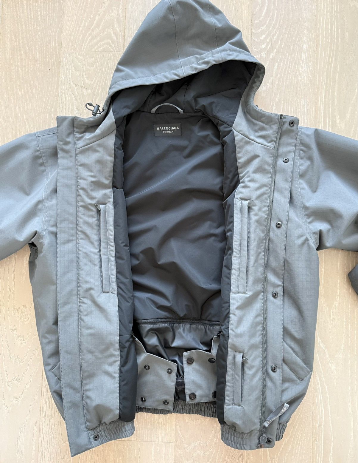 Balenciaga Balenciaga Grey 3B Ski Jacket Size US XS / EU 42 / 0 - 8 Thumbnail