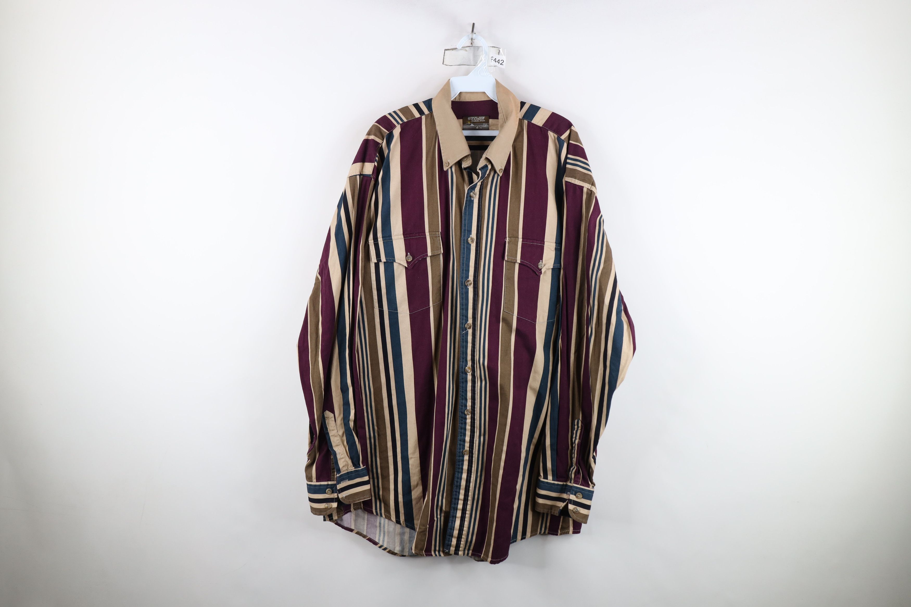 Vintage Vintage 90s Streetwear Rodeo Striped Button Down Shirt Size US XXL / EU 58 / 5 - 1 Thumbnail