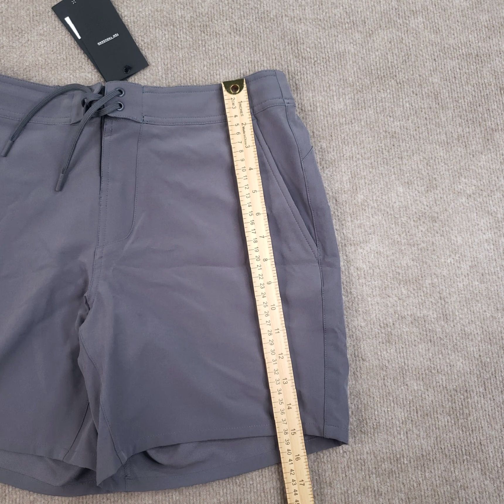 Ten Thousand Ten Thousand Foundation Shorts Mens Small Gray 7 in Inseam Pocket Stretch Athletic Short Size US 29 - 4 Thumbnail