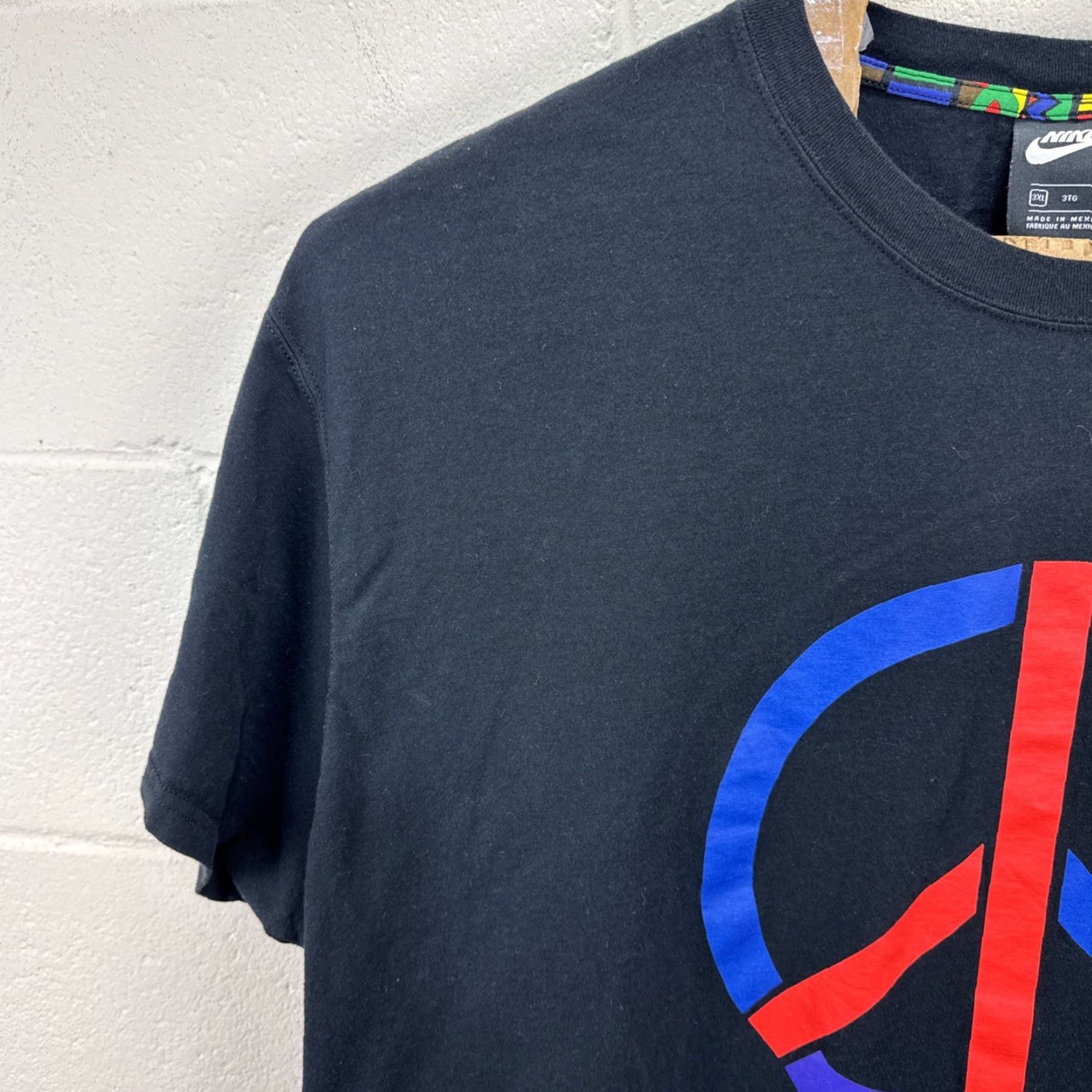 Nike Nike T Shirt Mens 3XL Black Peace Graphic Urban Jungle Gym Pack Crew Neck Short Sleeve Size US XXL / EU 58 / 5 - 5 Thumbnail