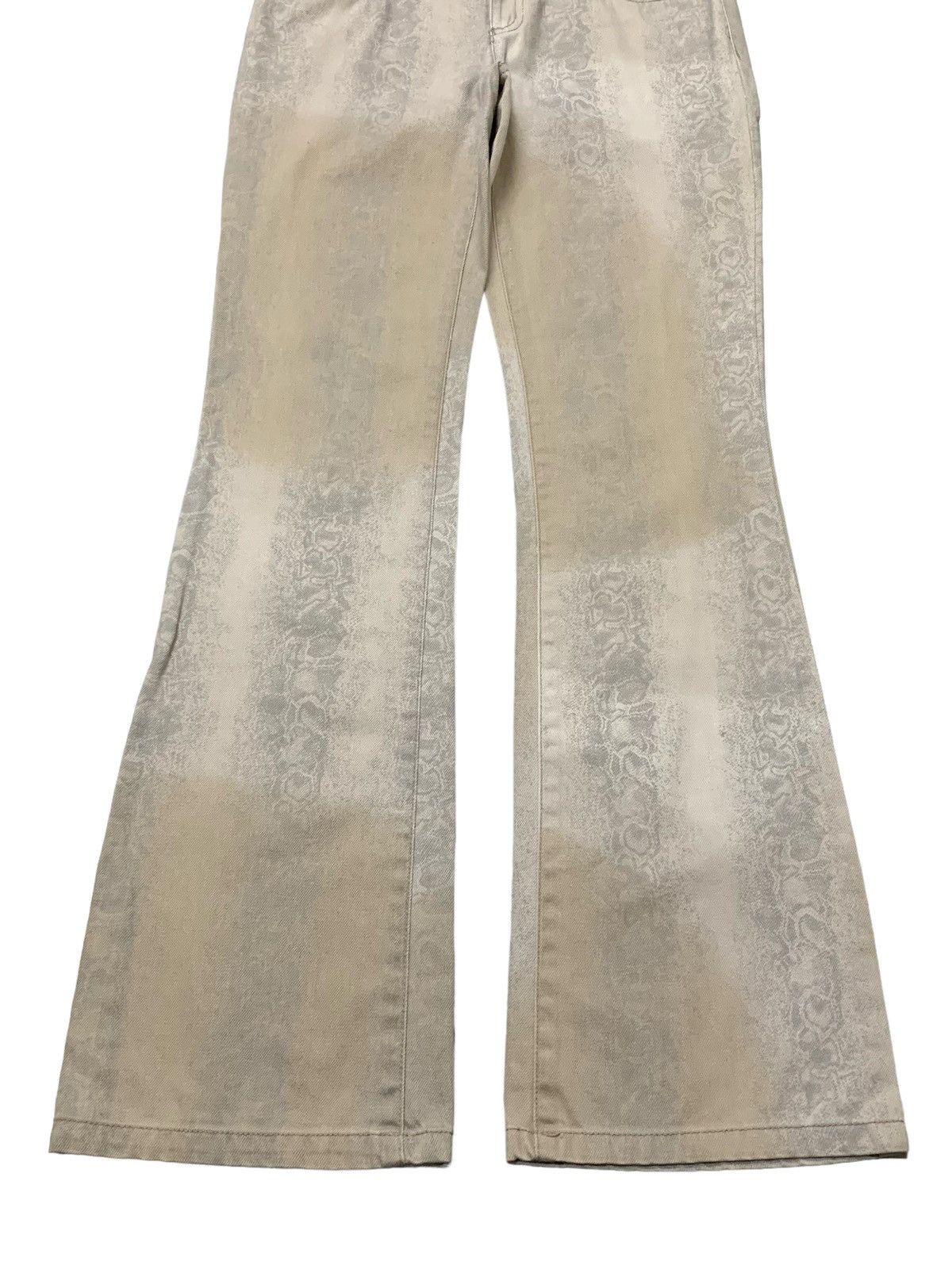 Hysteric Glamour × Japanese Brand Metro 7 Japan Albino Python Snake Pattern Flared Jeans Size US 29 - 4 Thumbnail