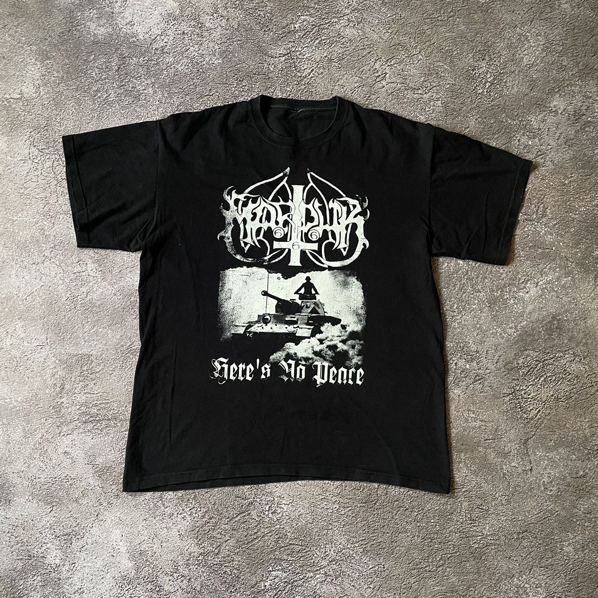 Vintage Vintage 90s Marduk Black Metal Band Tee Graphic Punk Slim XL Size US XL / EU 56 / 4 - 3 Thumbnail