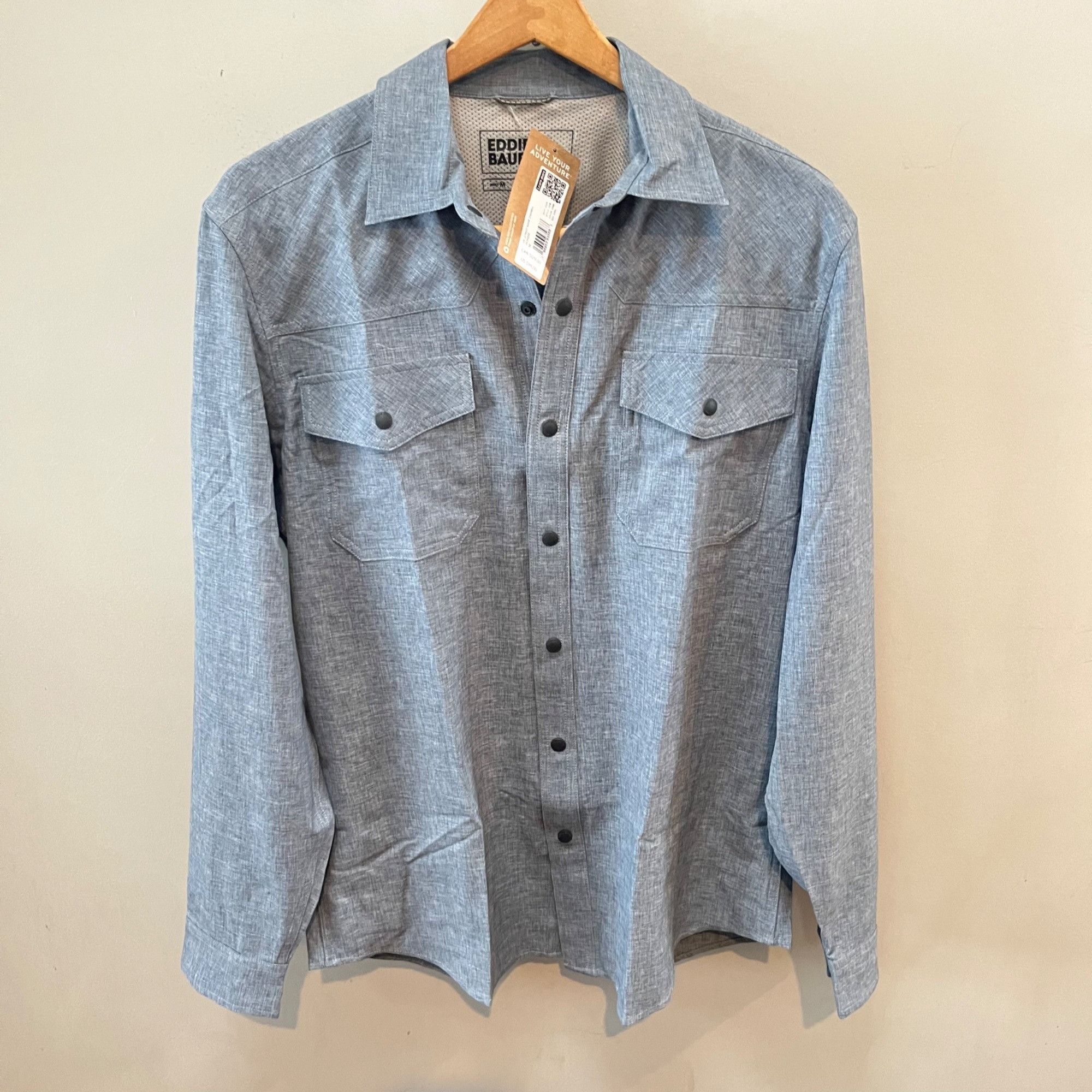 Eddie Bauer NEW Eddie Bauer's Men's Front Range Long-Sleeve Chambray Shi Size US M / EU 48-50 / 2 - 1 Thumbnail