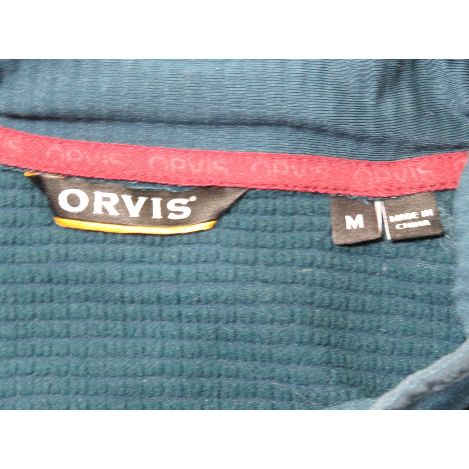 Orvis Orvis Trout Bum Pullover Mens M Aqua /red 1/4 Zip Fleece Grid Thermal Outdoor Shirt Sweater Mens Weathered Size US M / EU 48-50 / 2 - 5 Thumbnail