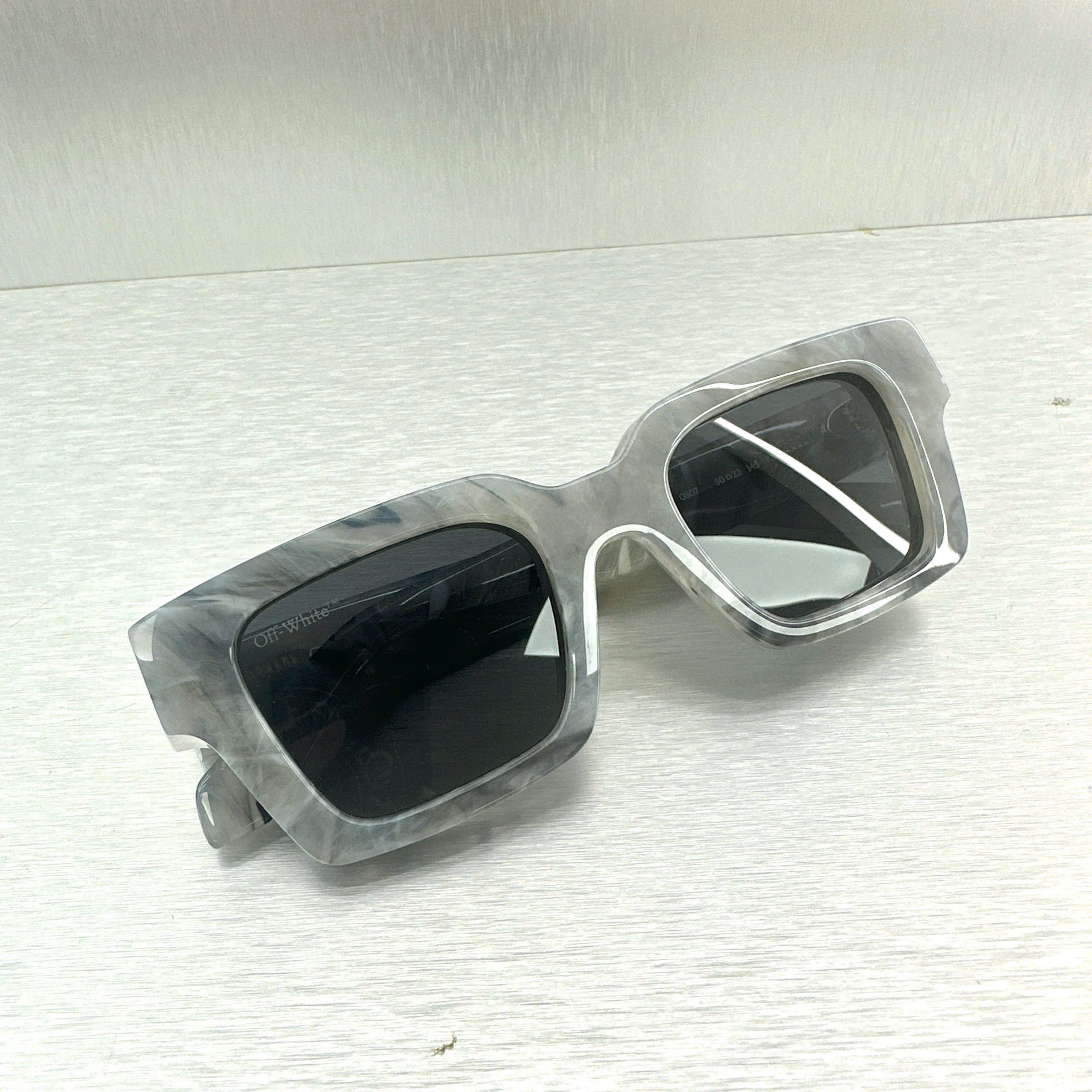 Off-White OFF WHITE Rectangle Frame Virgil Sunglasses MARBLE Size ONE SIZE - 2 Thumbnail