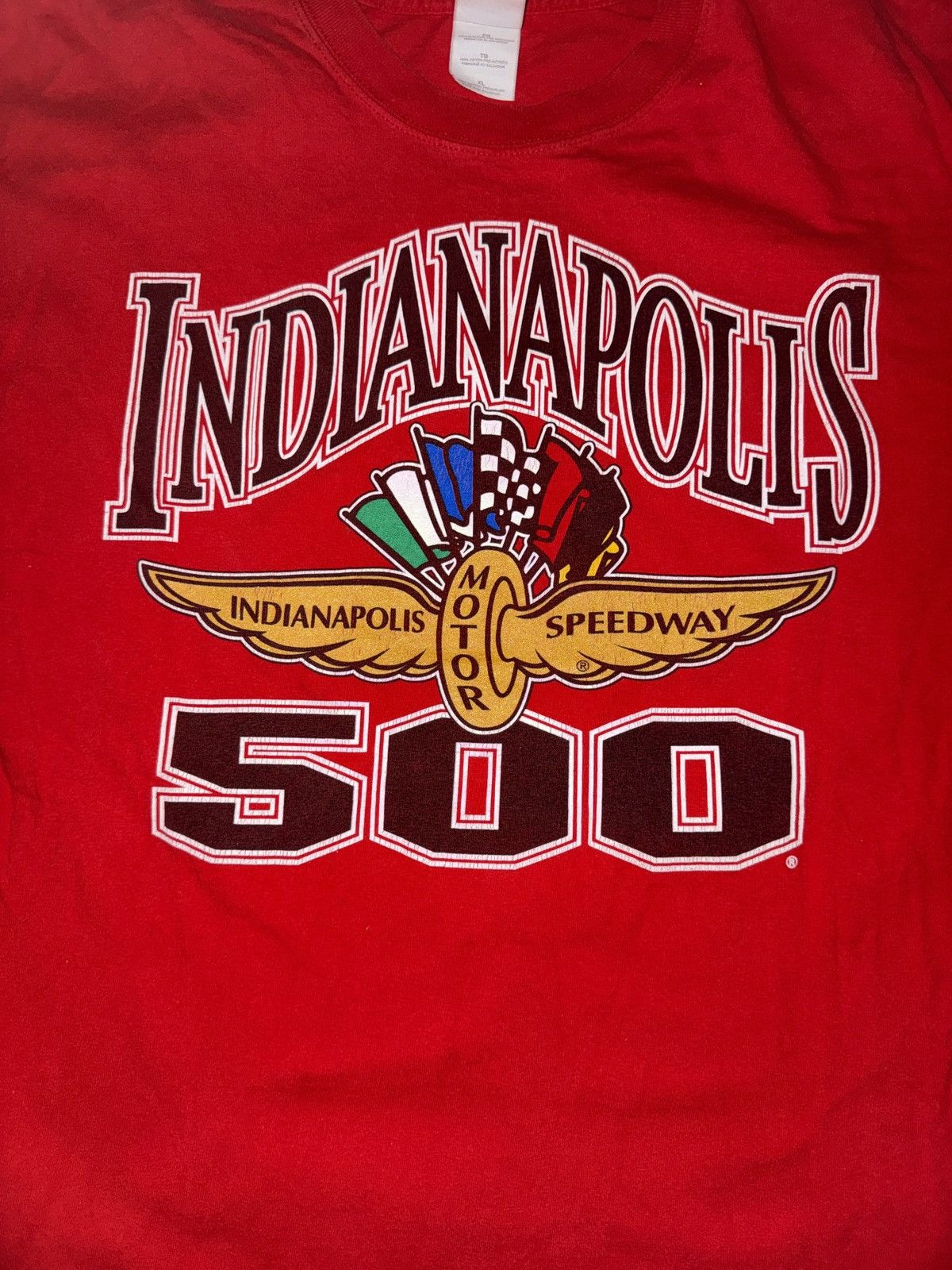 NASCAR Vintage NASCAR Indianapolis 500 Red T-Shirt Size US XL / EU 56 / 4 - 3 Thumbnail