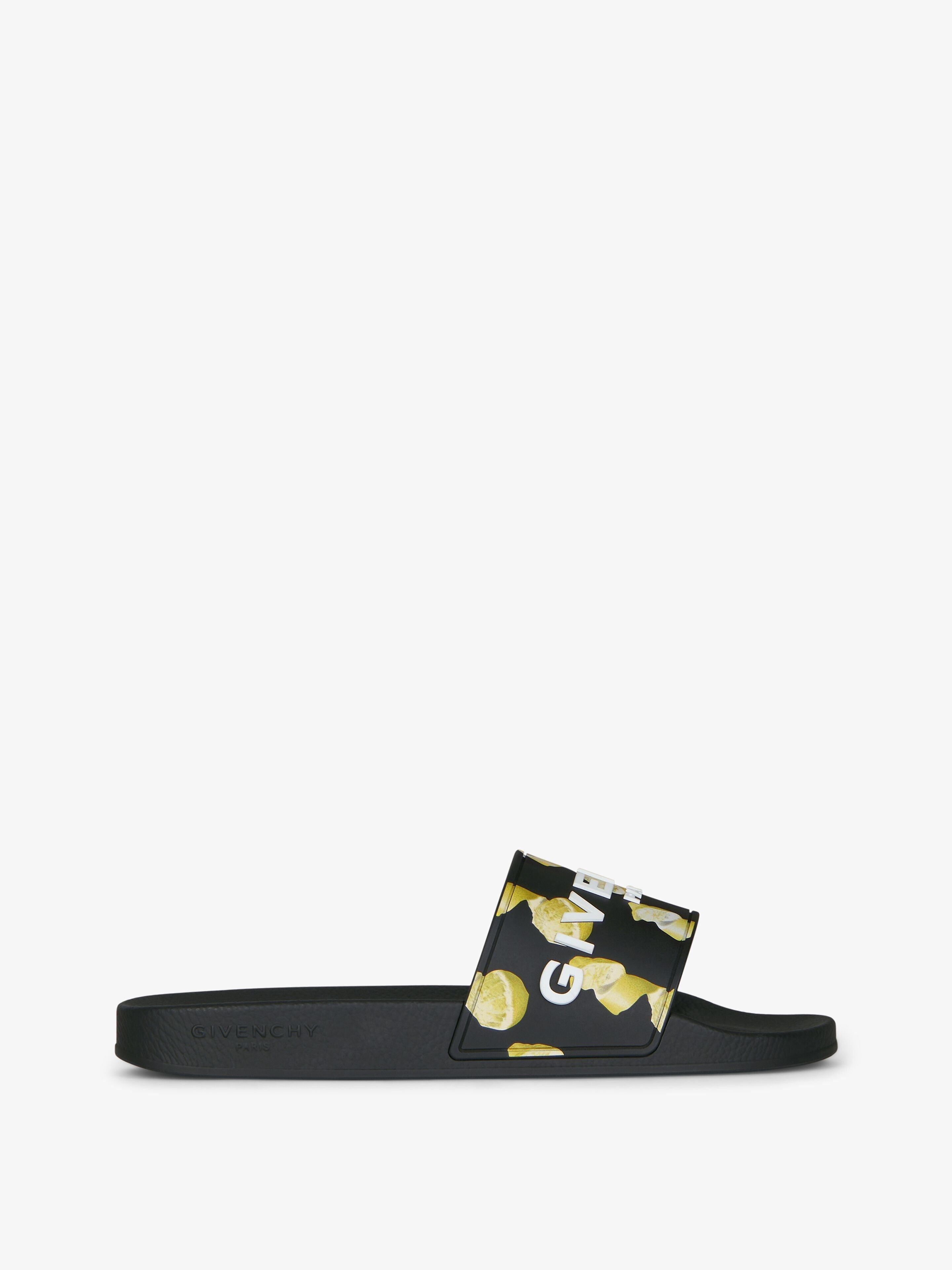 Givenchy Slide Flat Sandals in Rubber with Lemons Print Size US 13 / EU 46 - 1 Thumbnail
