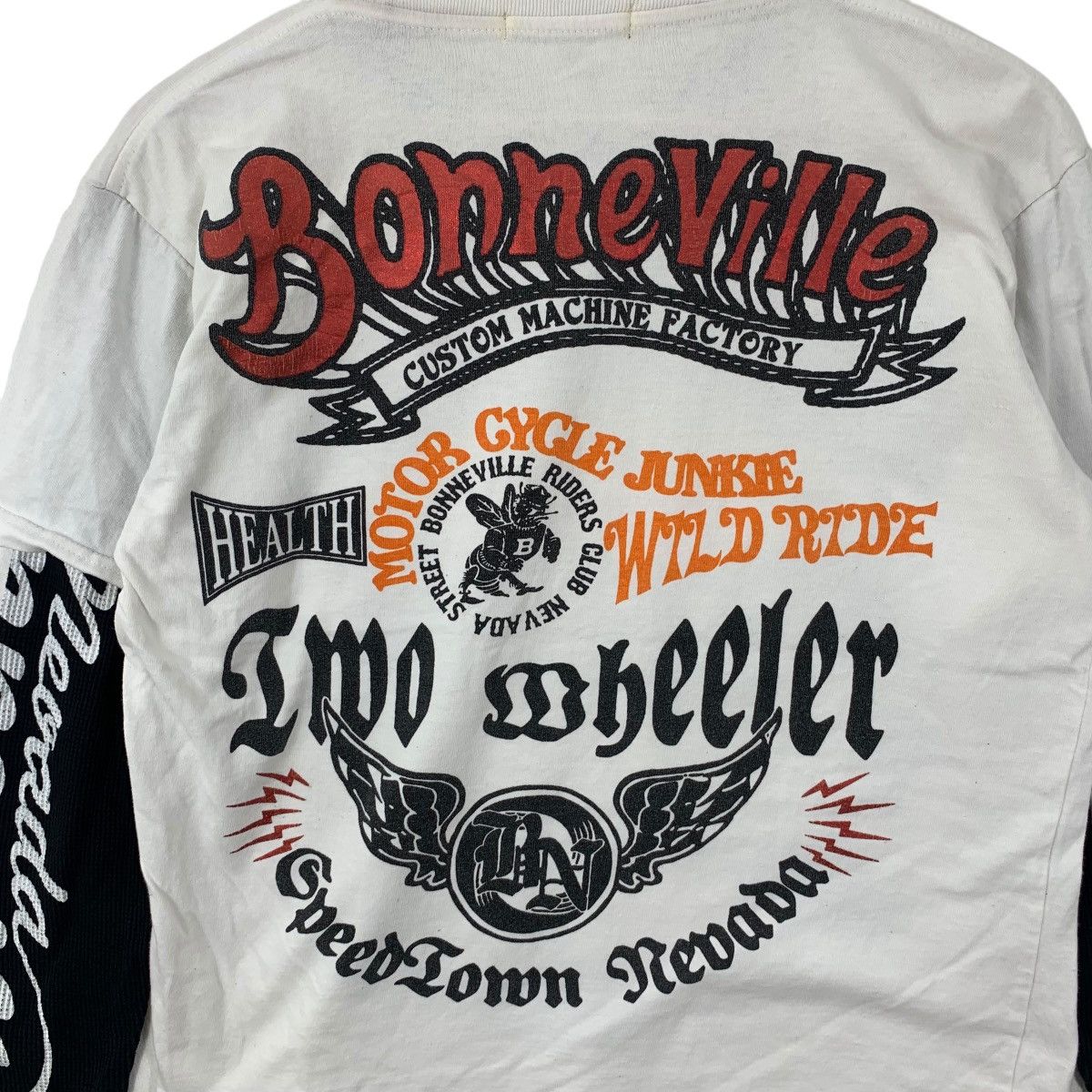 Boneville BONNEVILE NEVADA MOTORCYCLE Club Y2K Tee Shirt Top Chopper Size L / US 10 / IT 46 - 7 Thumbnail