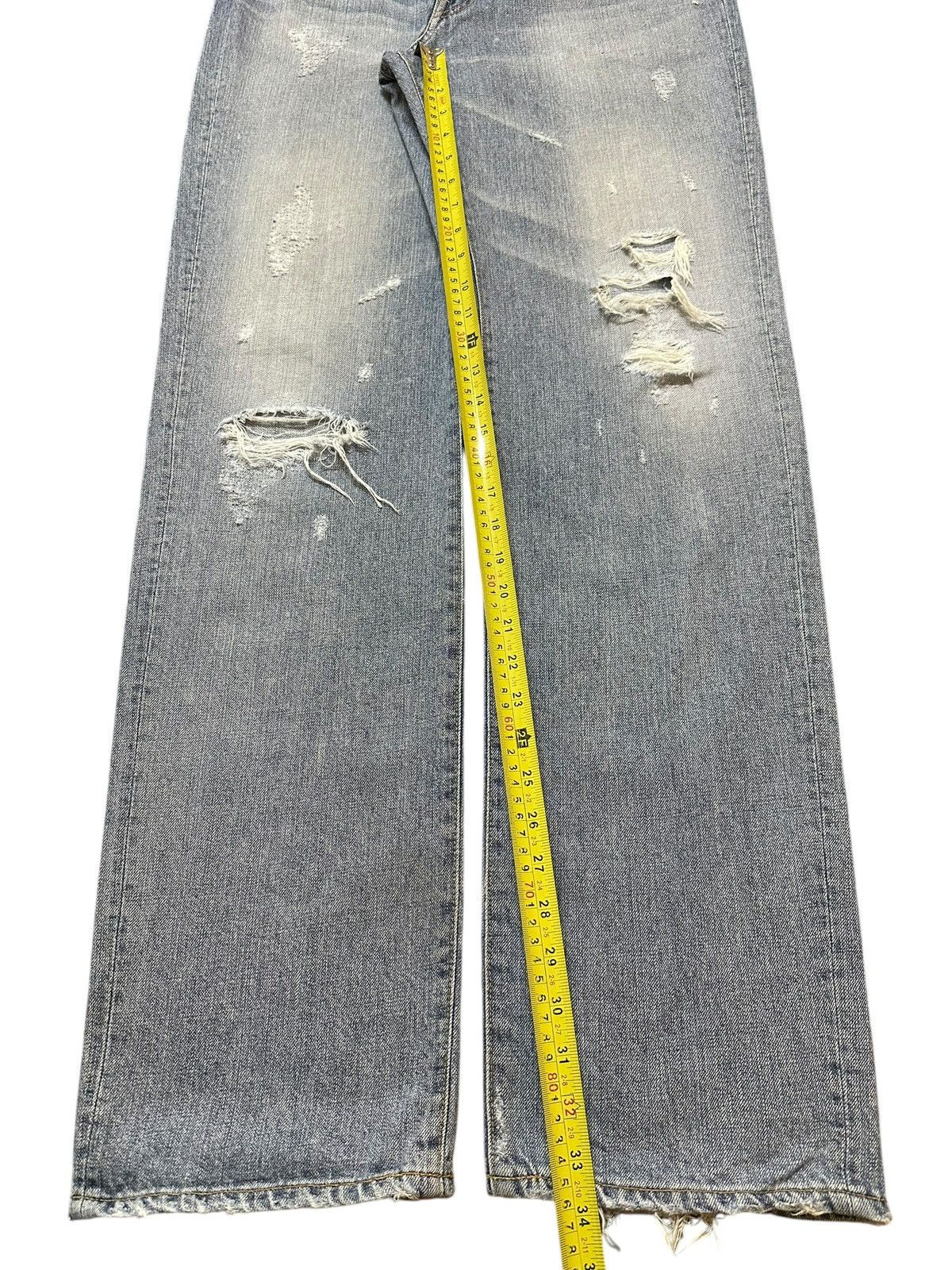 Junya Watanabe Vintage Japanese Brand Blue Faded Wash Distress Loose Jeans Size US 32 / EU 48 - 13 Thumbnail