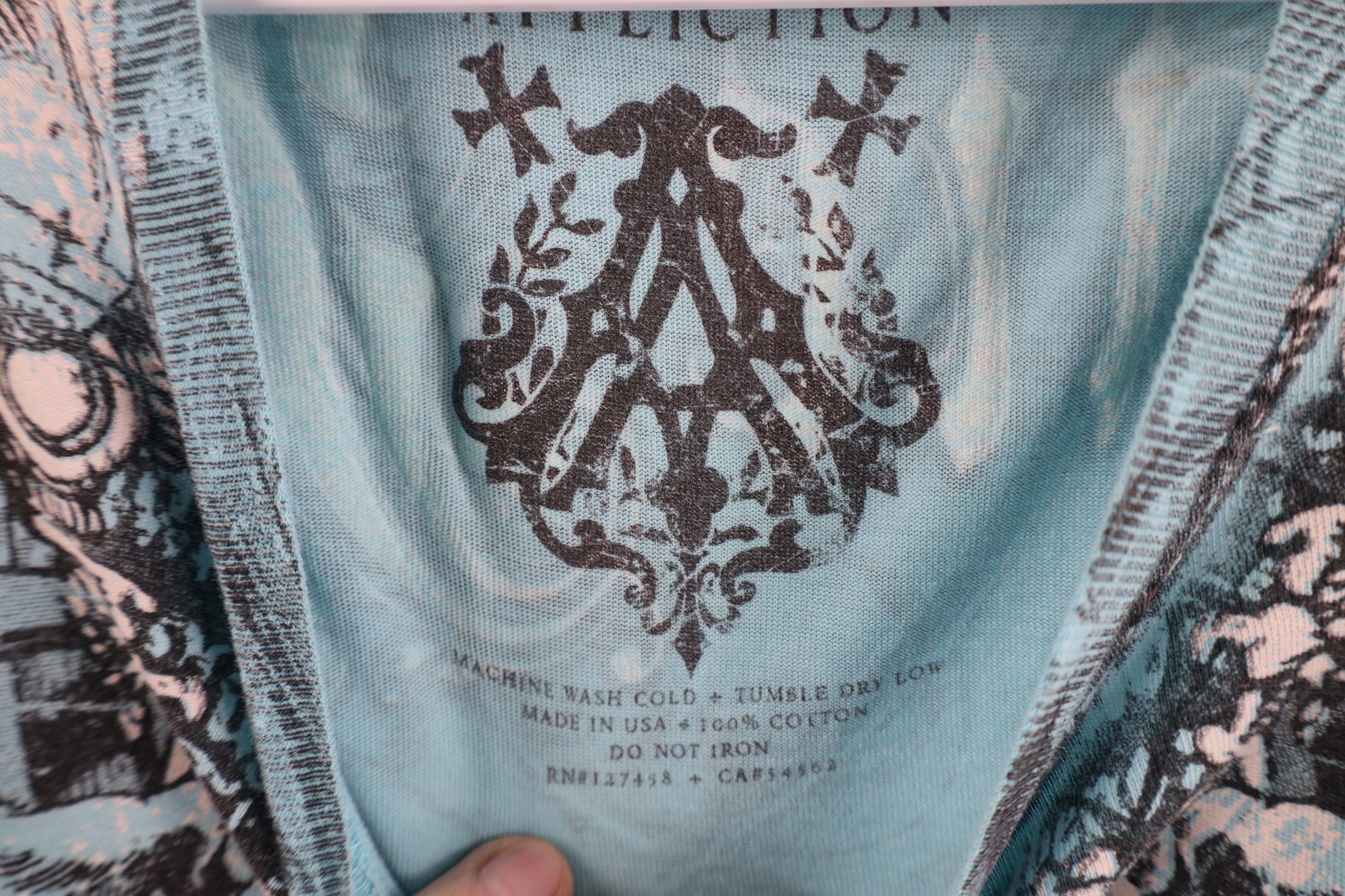 Affliction × Vintage Vintage Y2K Affliction Eagle Tribal T-Shirt Blue USA Size US M / EU 48-50 / 2 - 9 Thumbnail